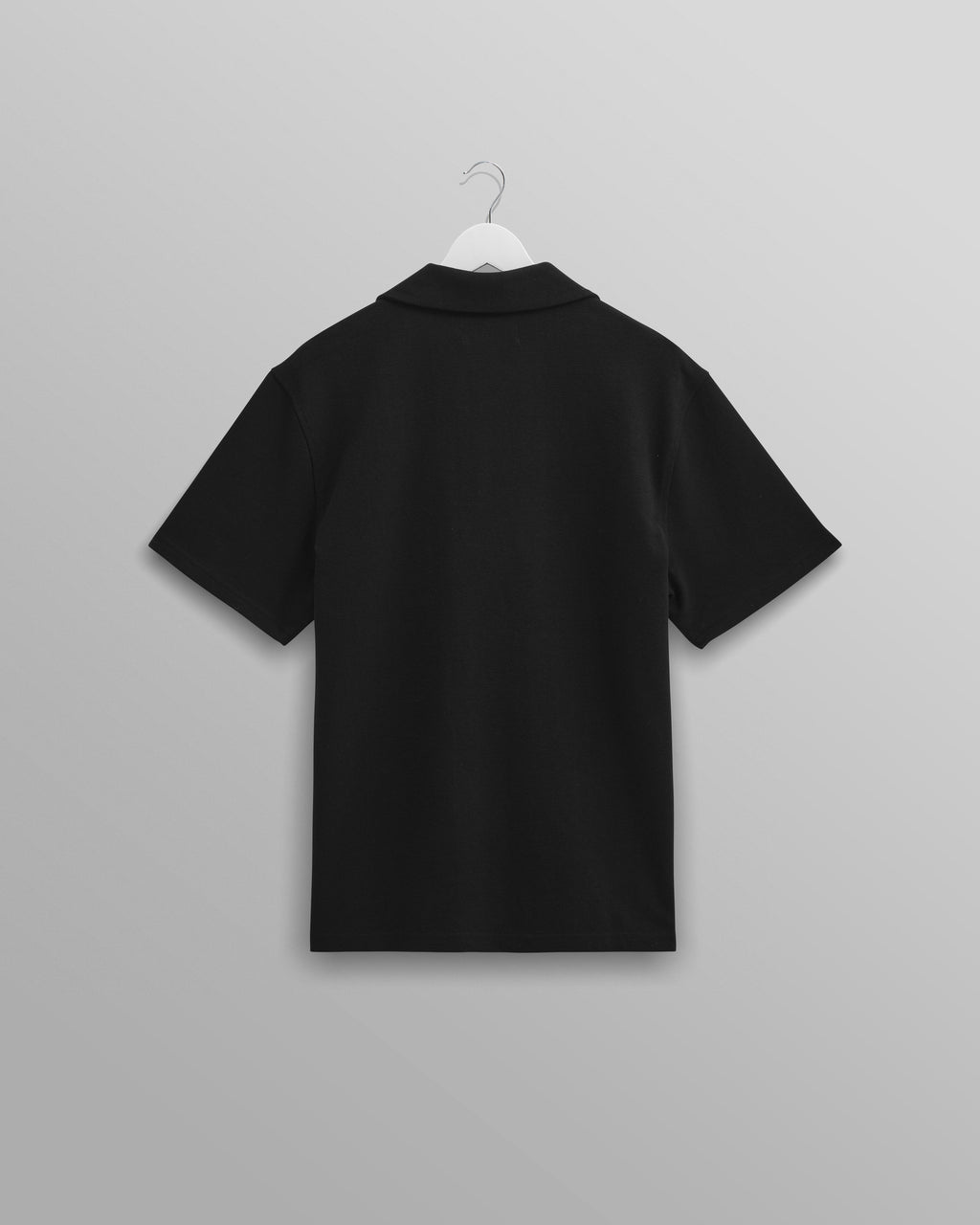 Atwood - Black Textured Organic Cotton Polo Shirt
