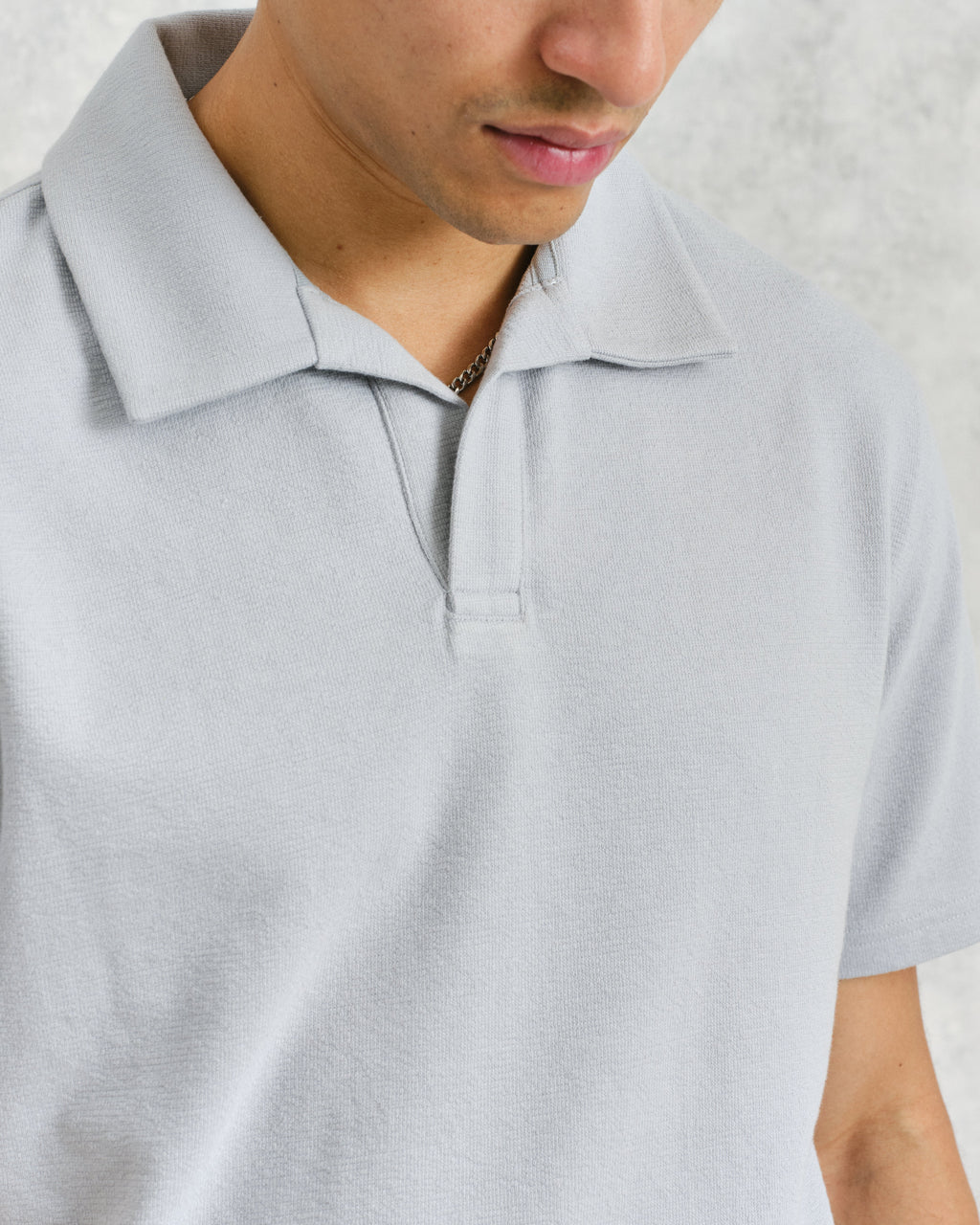 Atwood - Blue Textured Organic Cotton Polo Shirt
