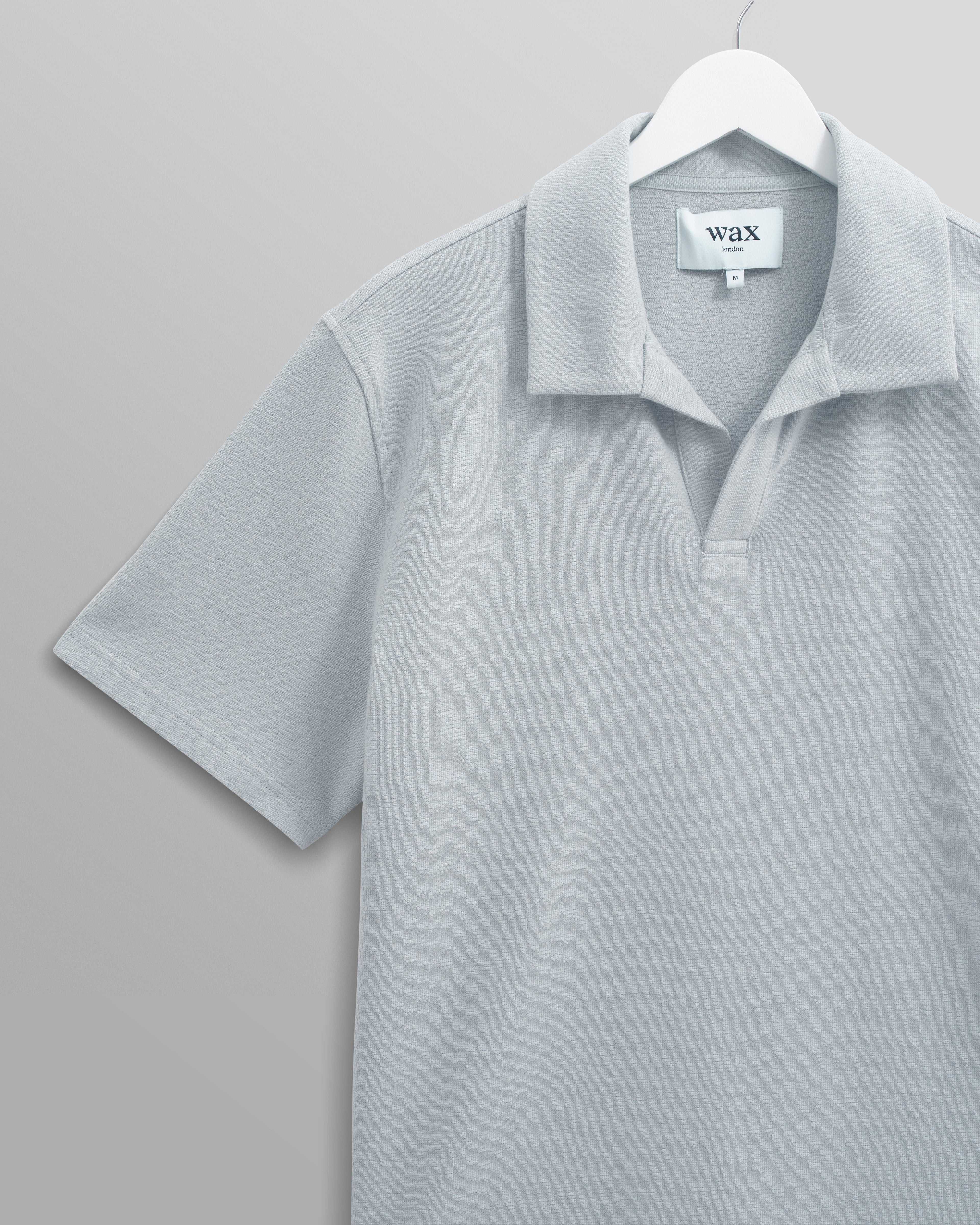 Atwood - Blue Textured Organic Cotton Polo Shirt