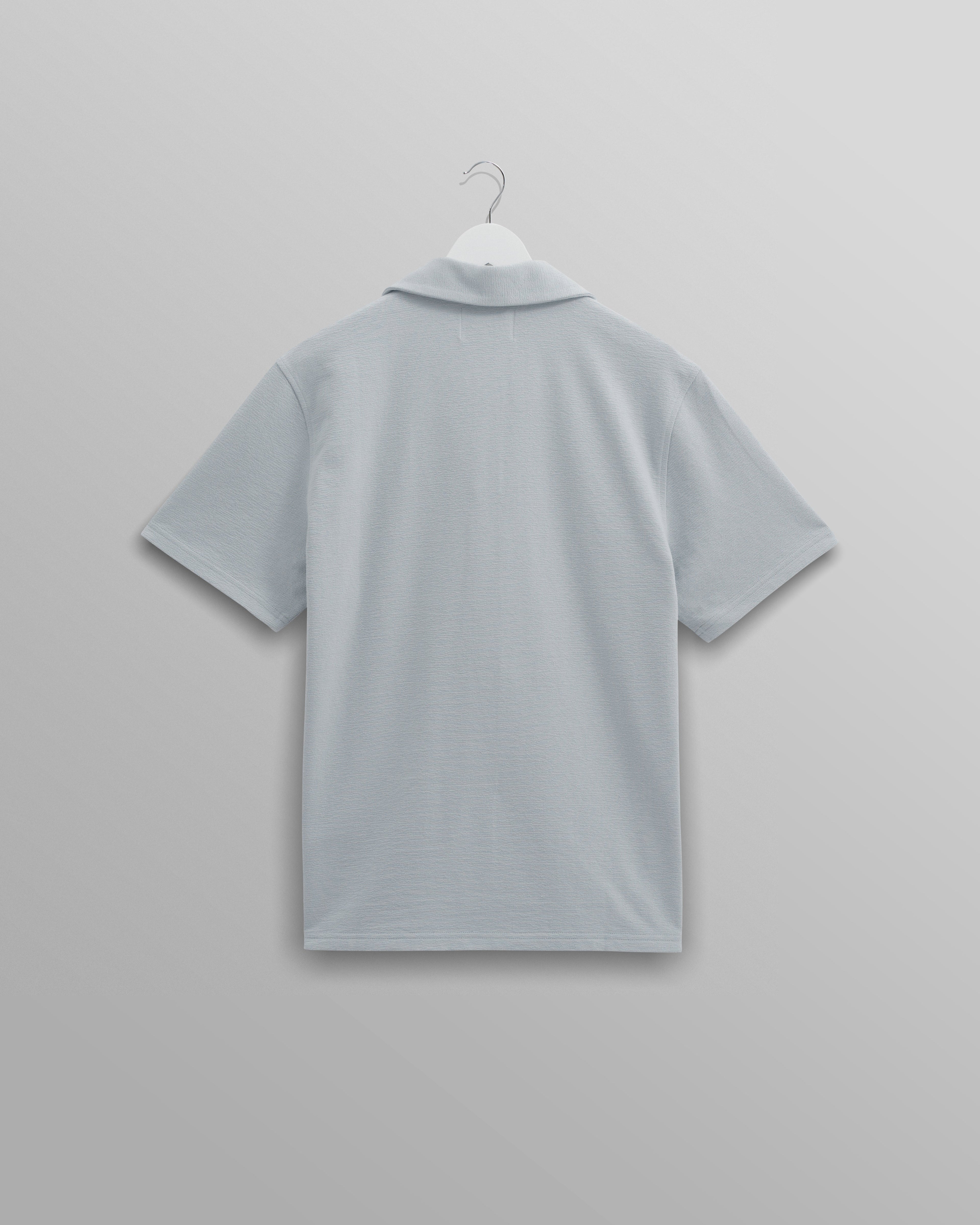 Atwood - Blue Textured Organic Cotton Polo Shirt
