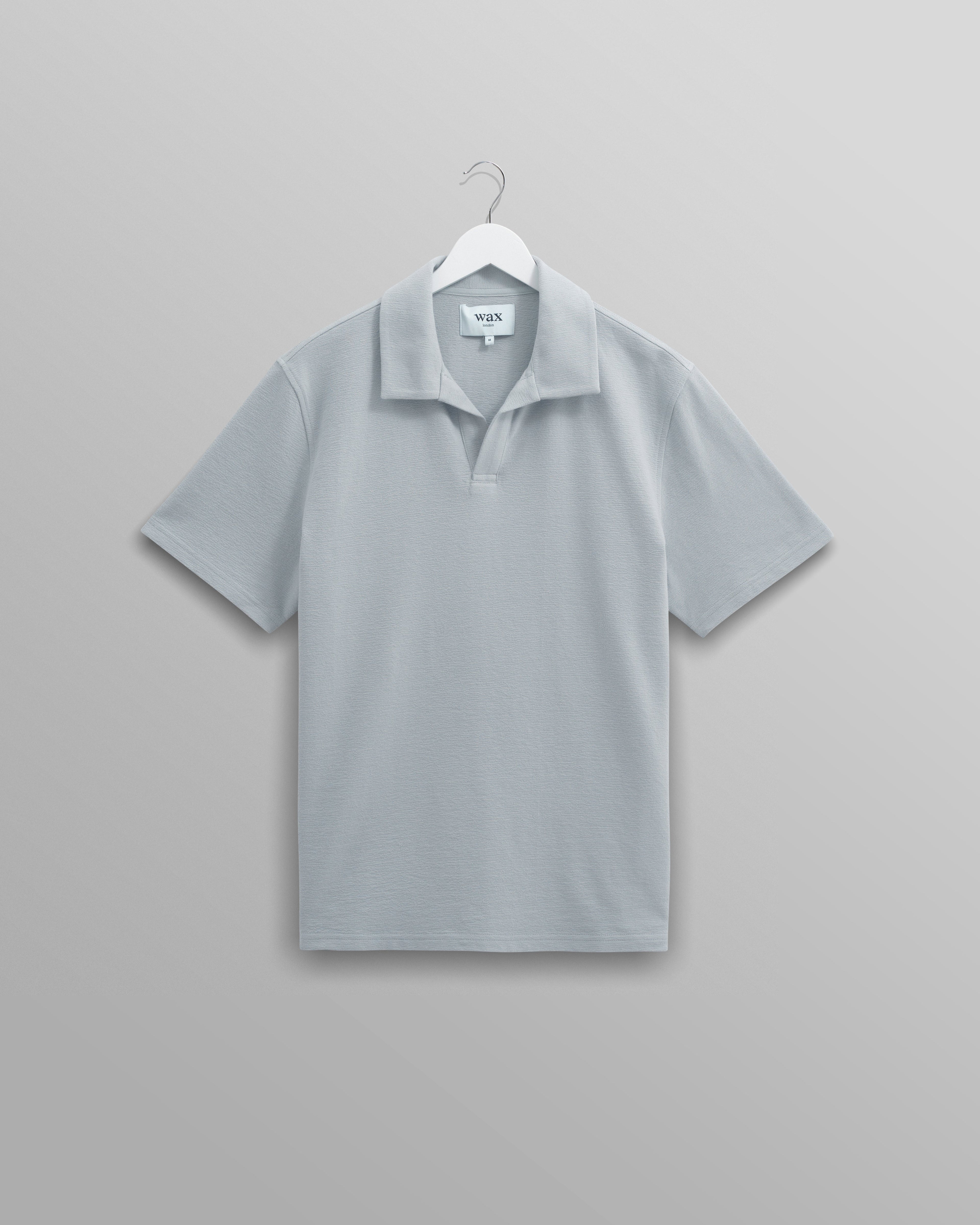 Atwood - Blue Textured Organic Cotton Polo Shirt