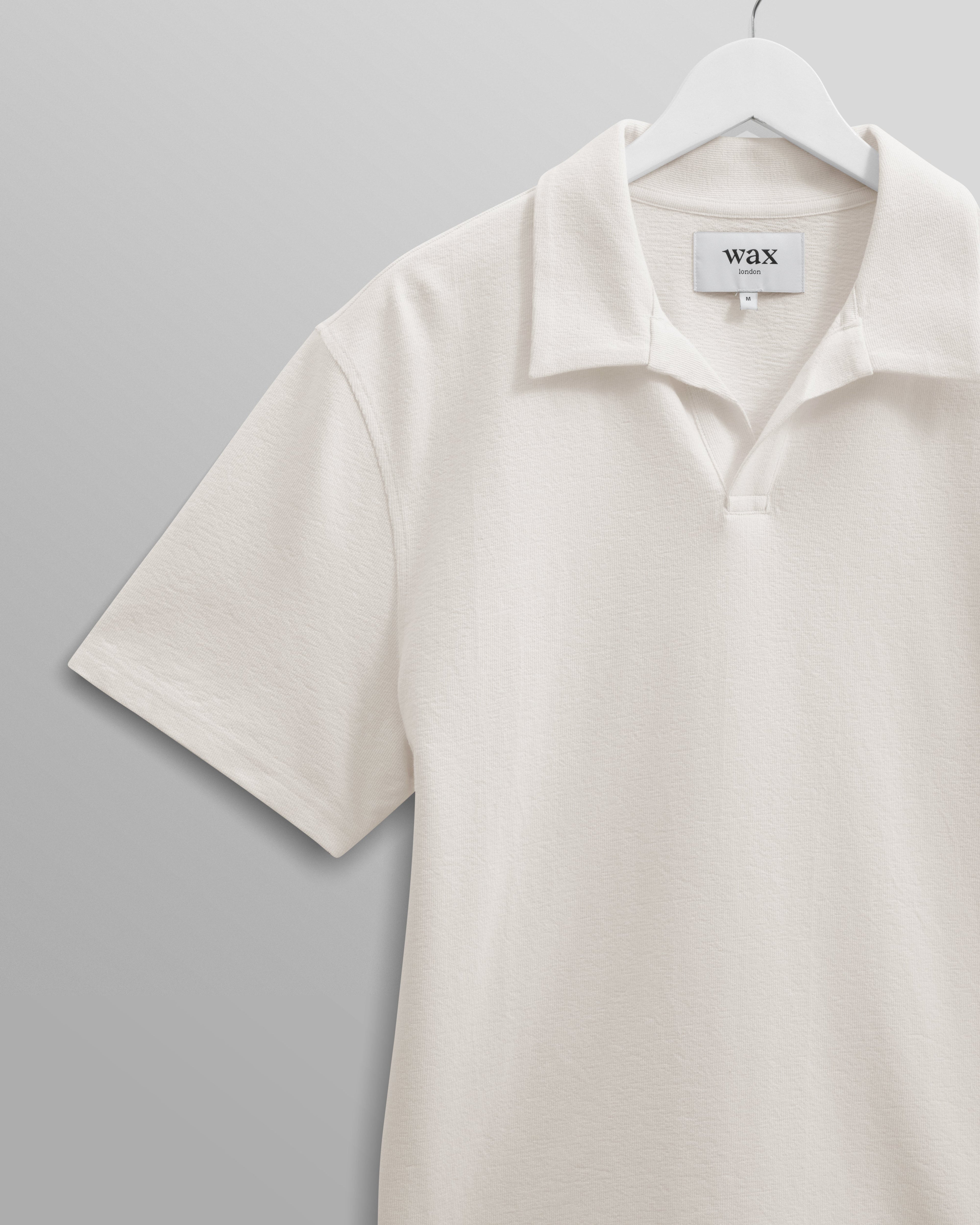 Atwood - Ecru Textured Organic Cotton Polo Shirt