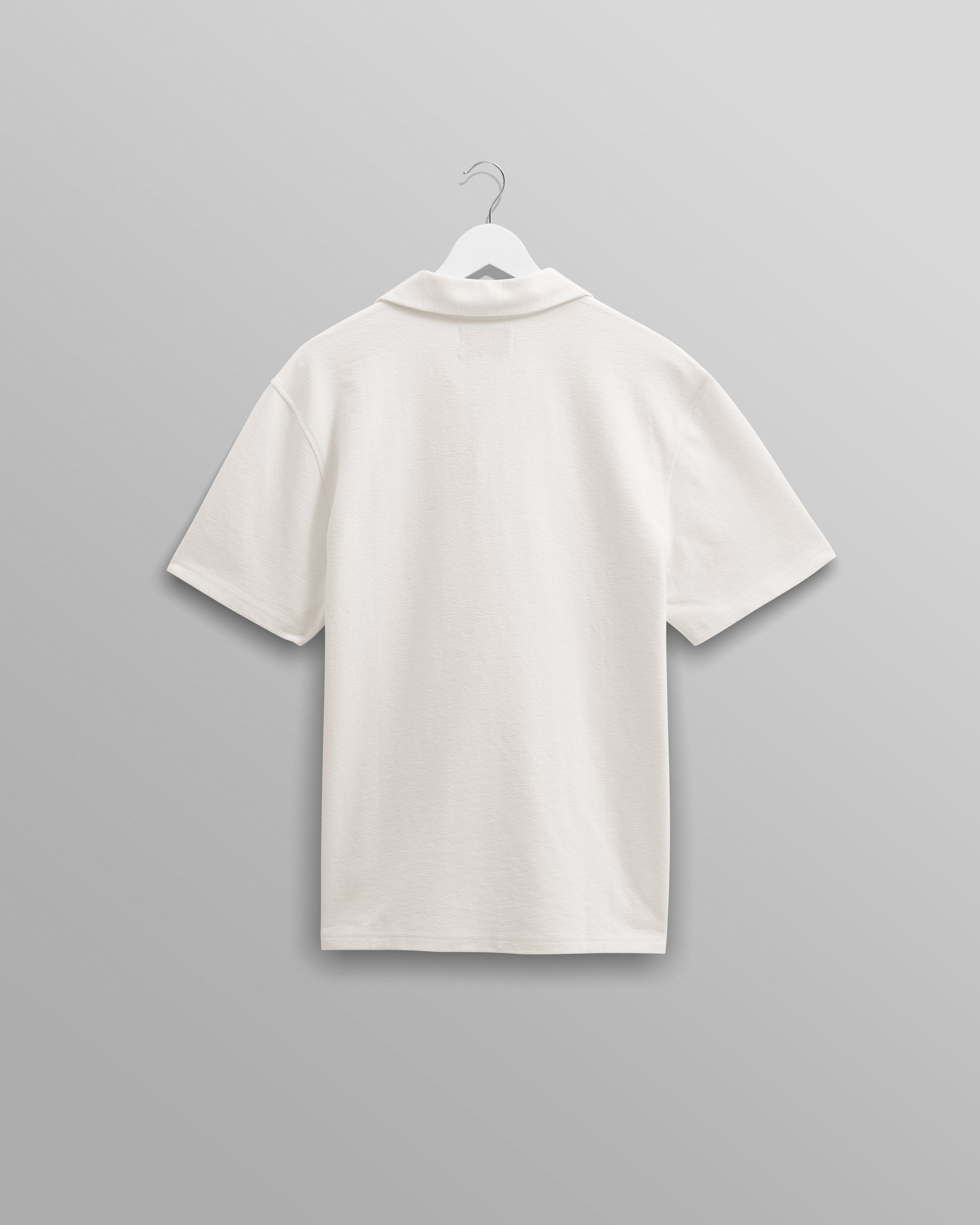 Atwood - Ecru Textured Organic Cotton Polo Shirt