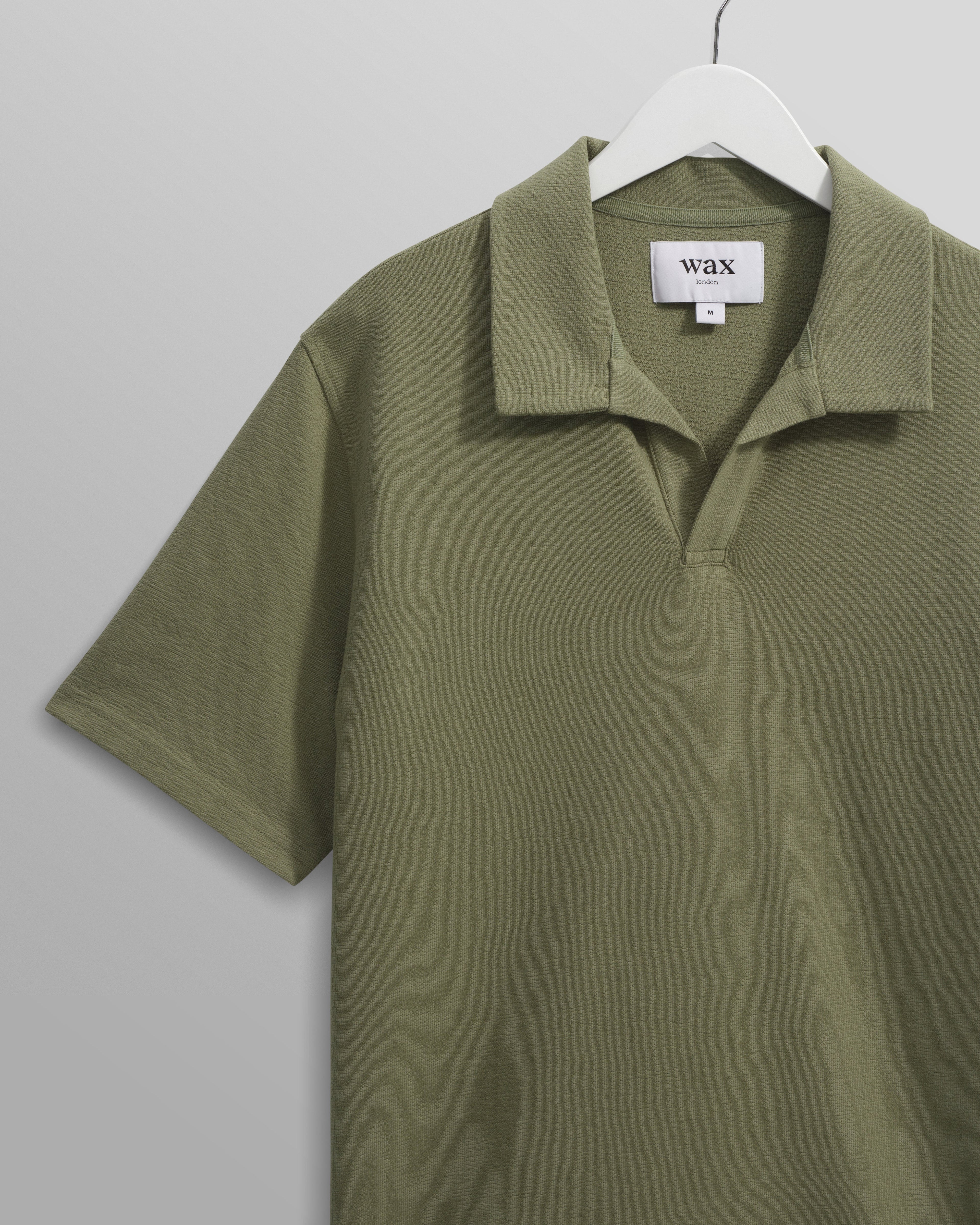 Atwood - Green Textured Organic Cotton Polo Shirt