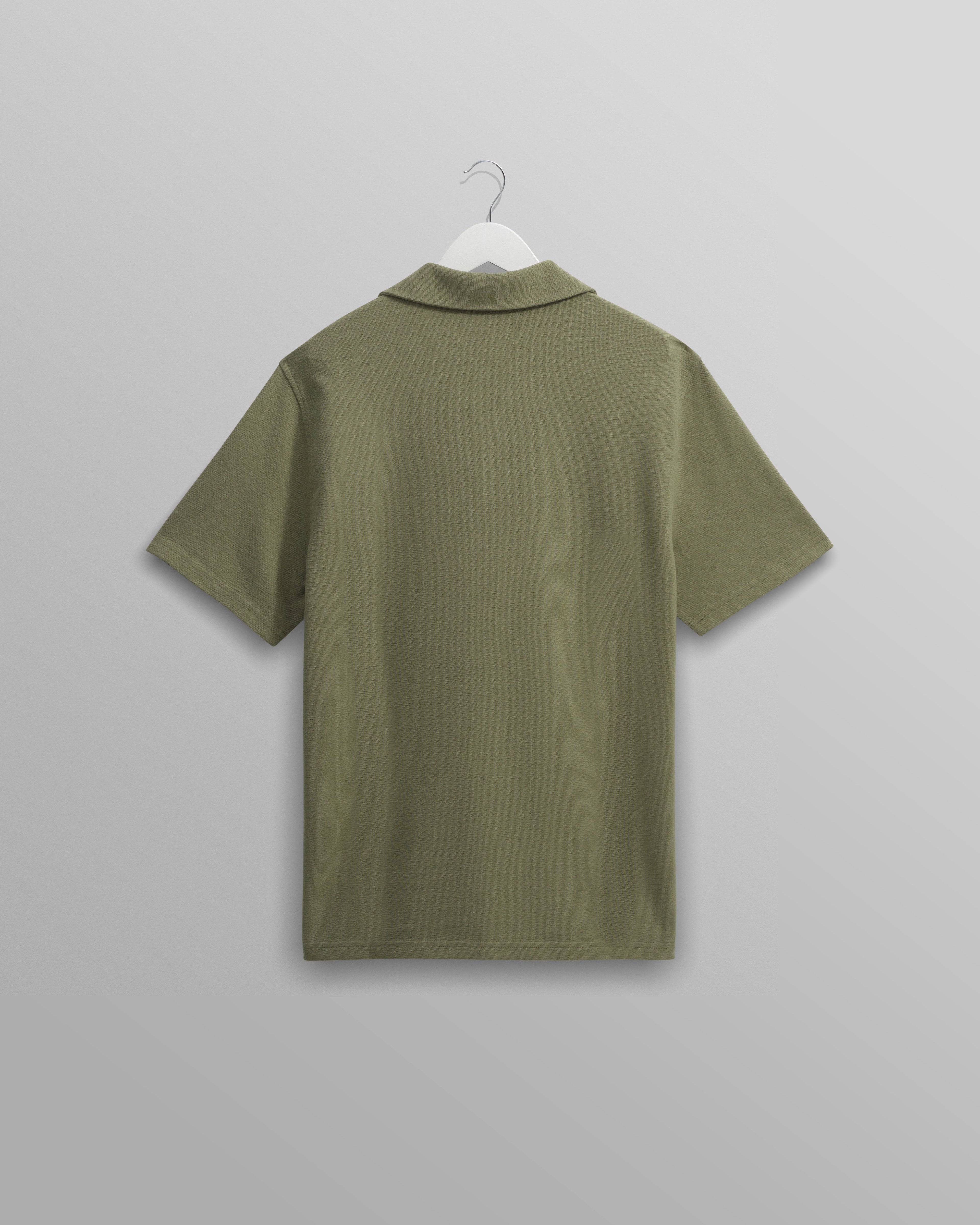 Atwood - Green Textured Organic Cotton Polo Shirt