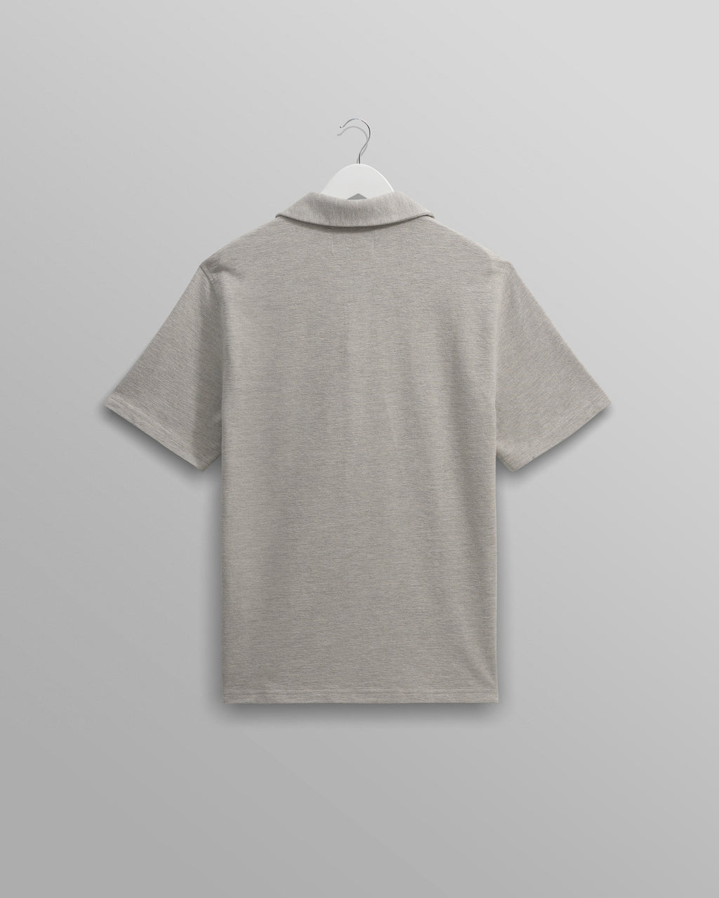 Atwood - Grey Marl Textured Organic Cotton Polo Shirt