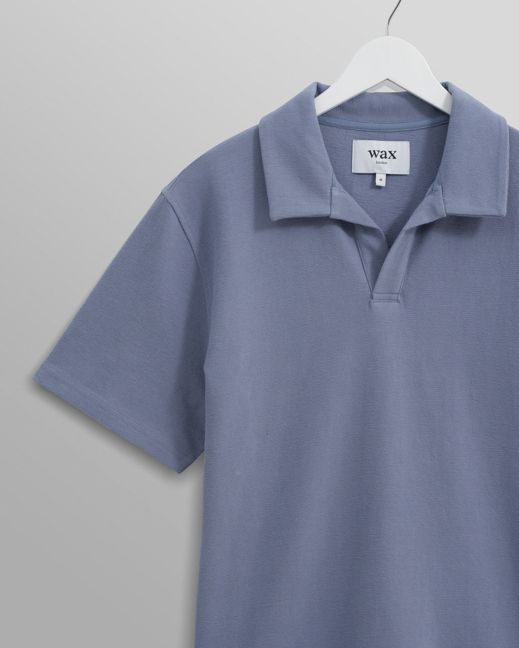 Atwood - Mid Blue Textured Organic Cotton Polo Shirt