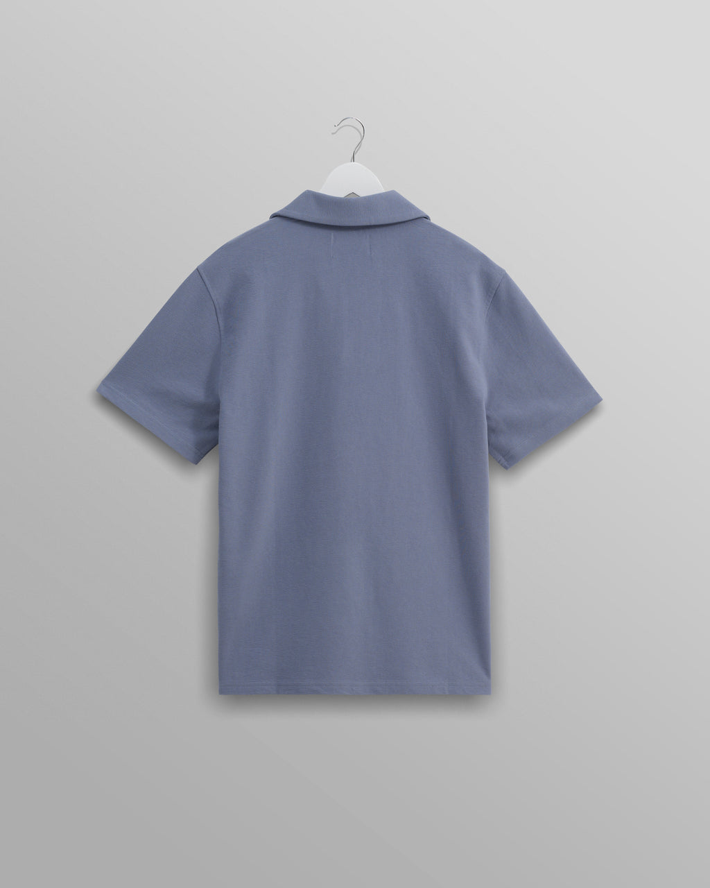 Atwood - Mid Blue Textured Organic Cotton Polo Shirt