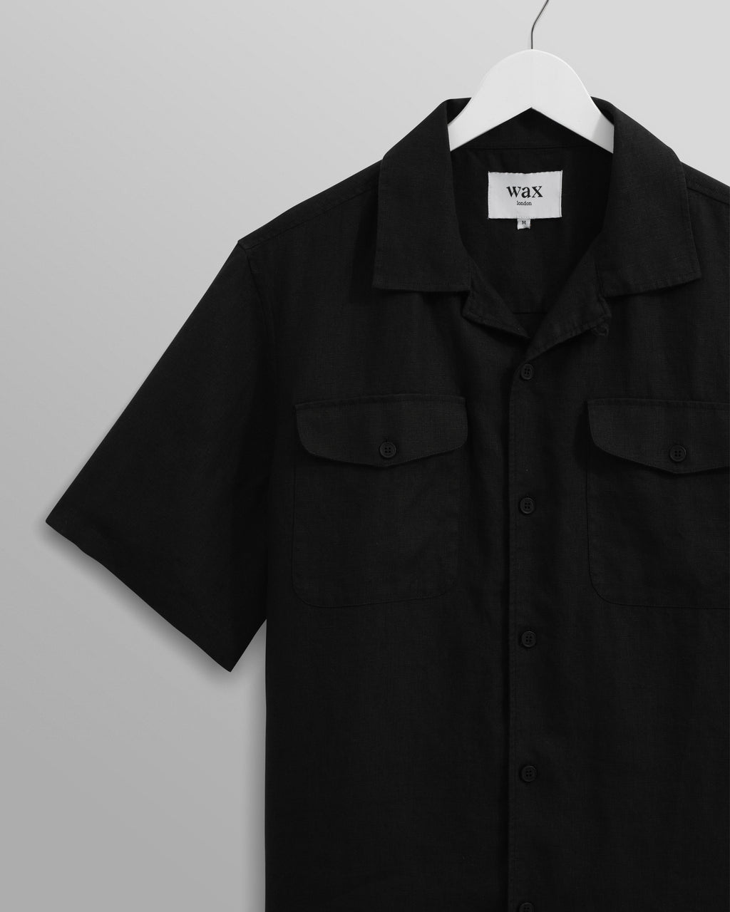 Bartlett - Washed Black Linen Short-Sleeve Shirt
