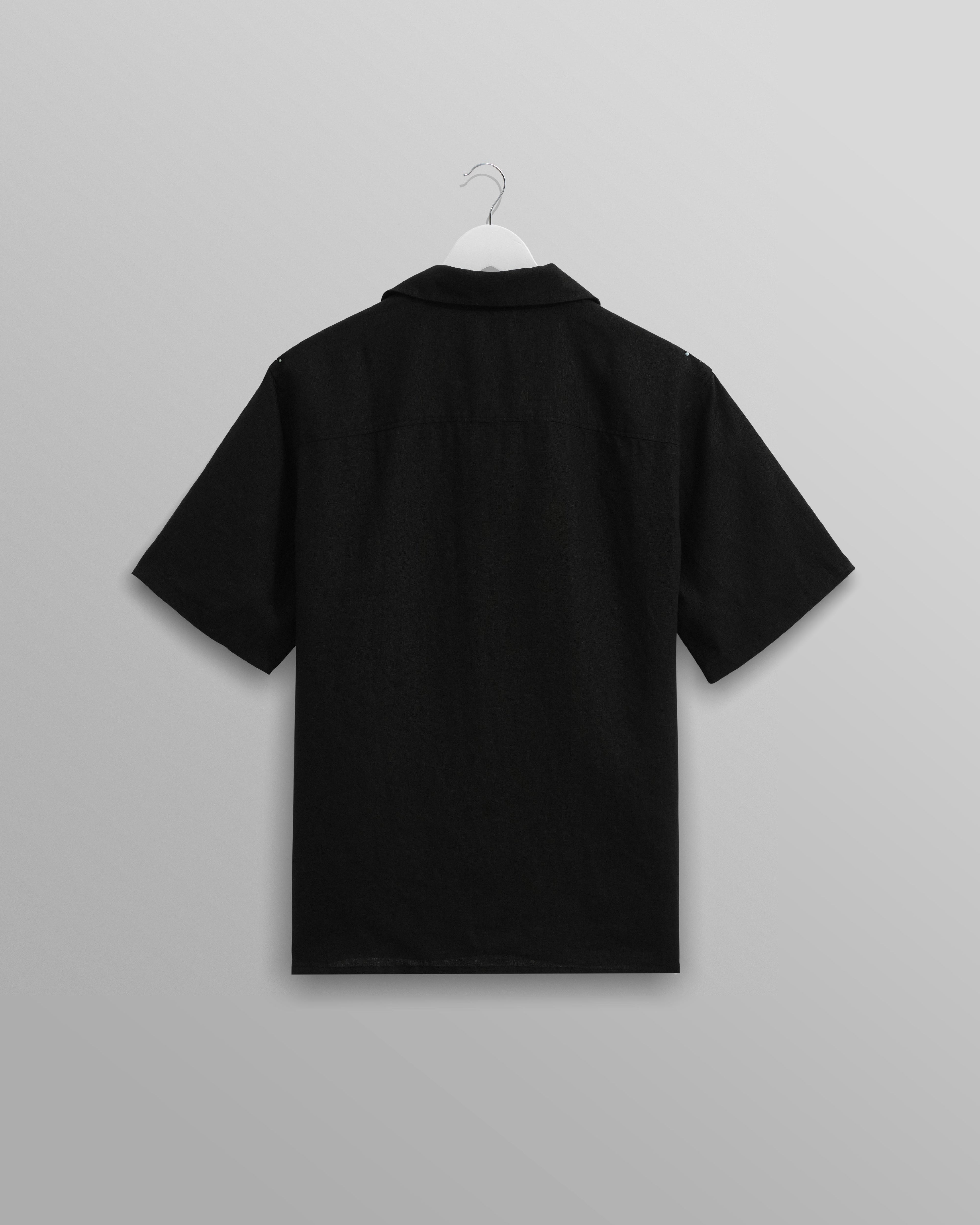 Bartlett - Washed Black Linen Short-Sleeve Shirt