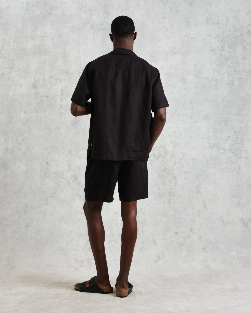 Bartlett - Washed Black Linen Short-Sleeve Shirt