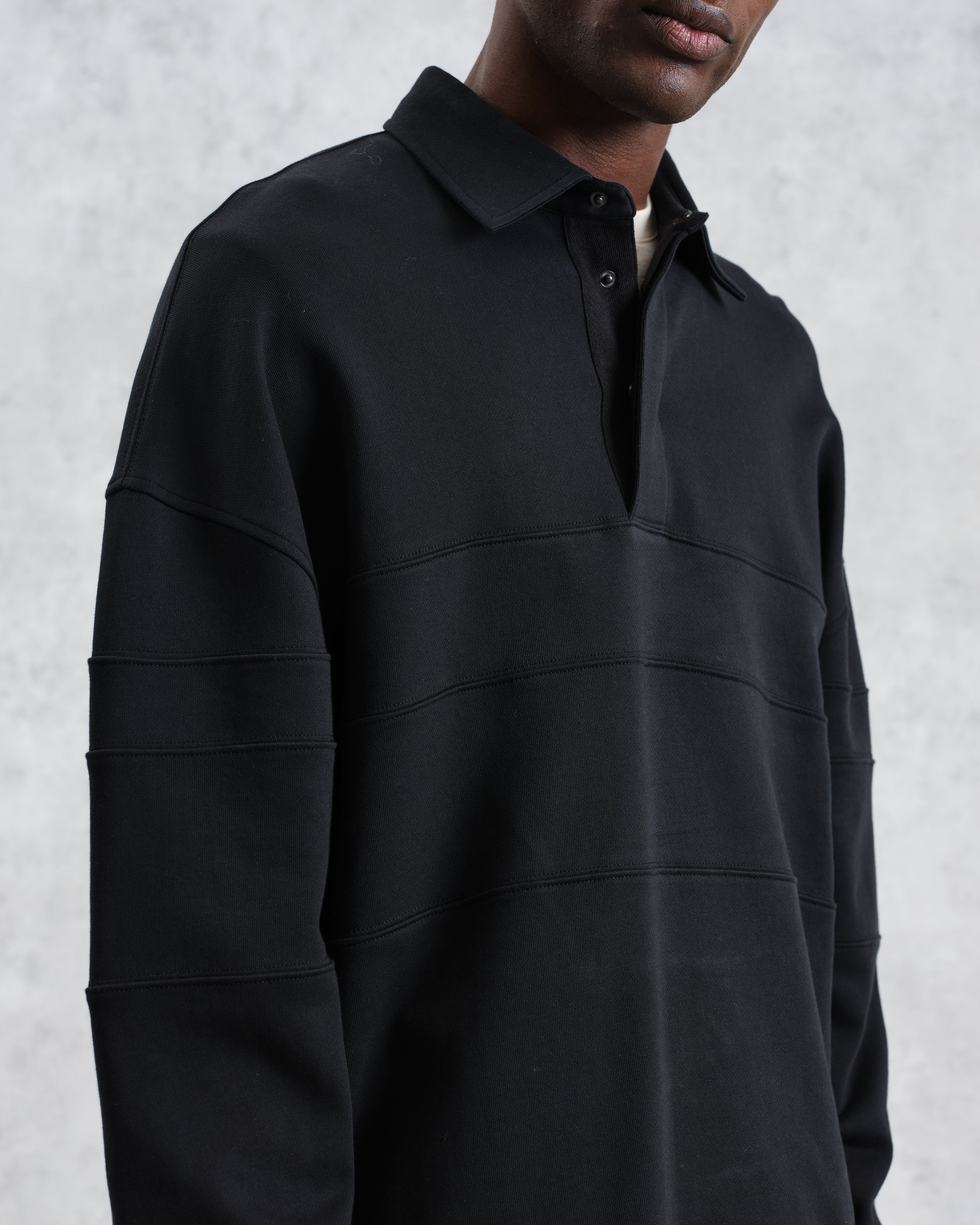 Blen - Black Organic Cotton Rugby Shirt