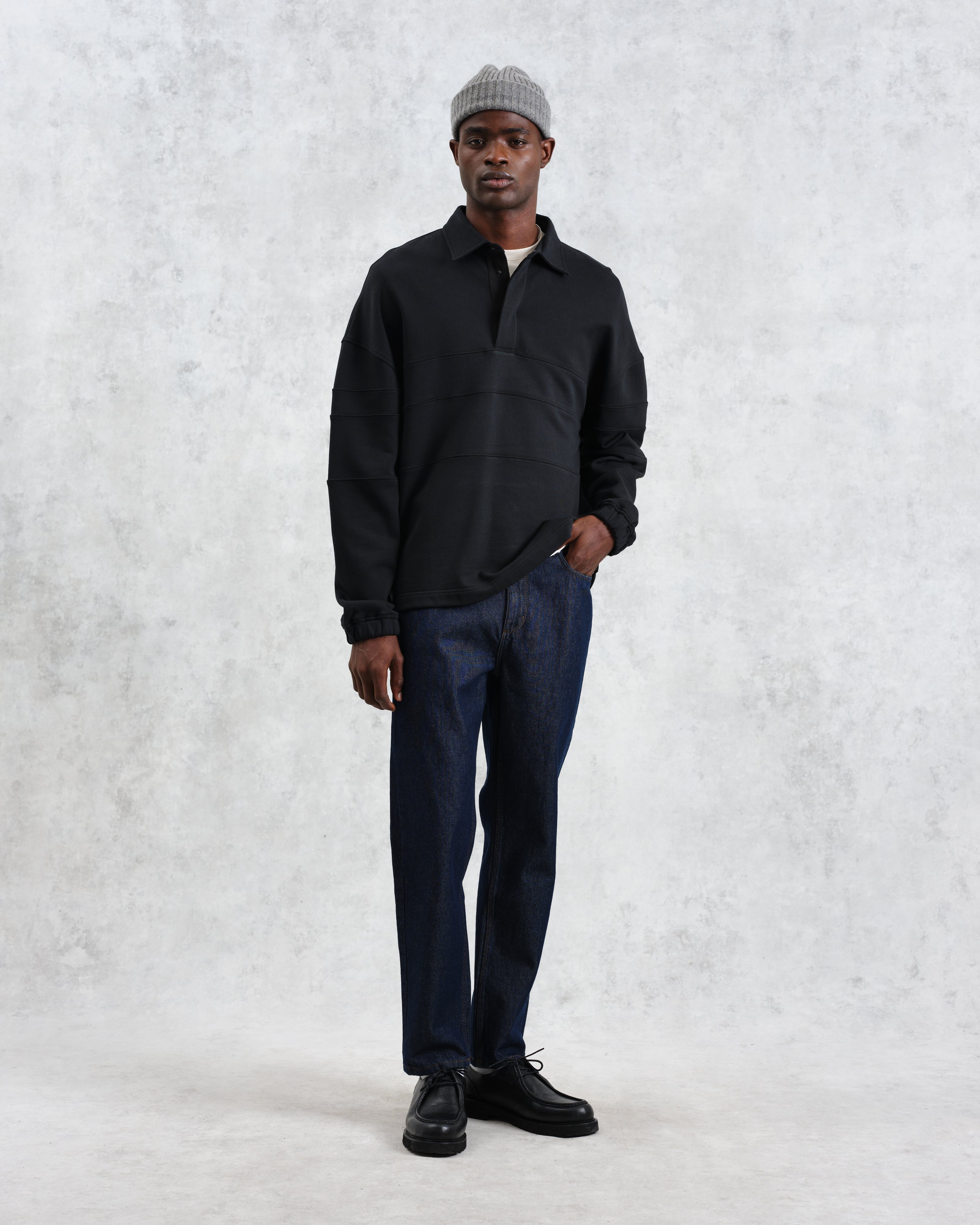 Blen - Black Organic Cotton Rugby Shirt