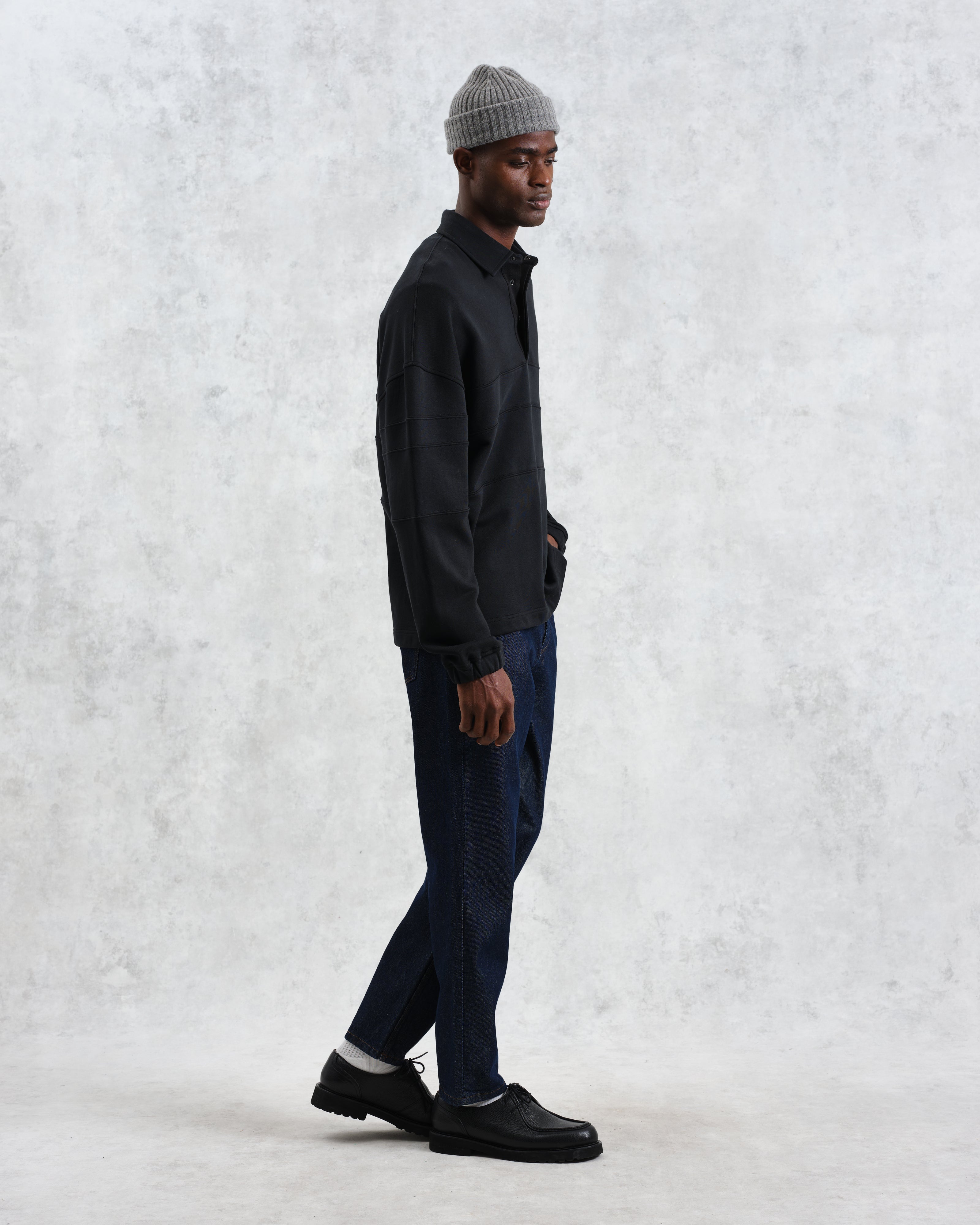 Blen - Black Organic Cotton Rugby Shirt