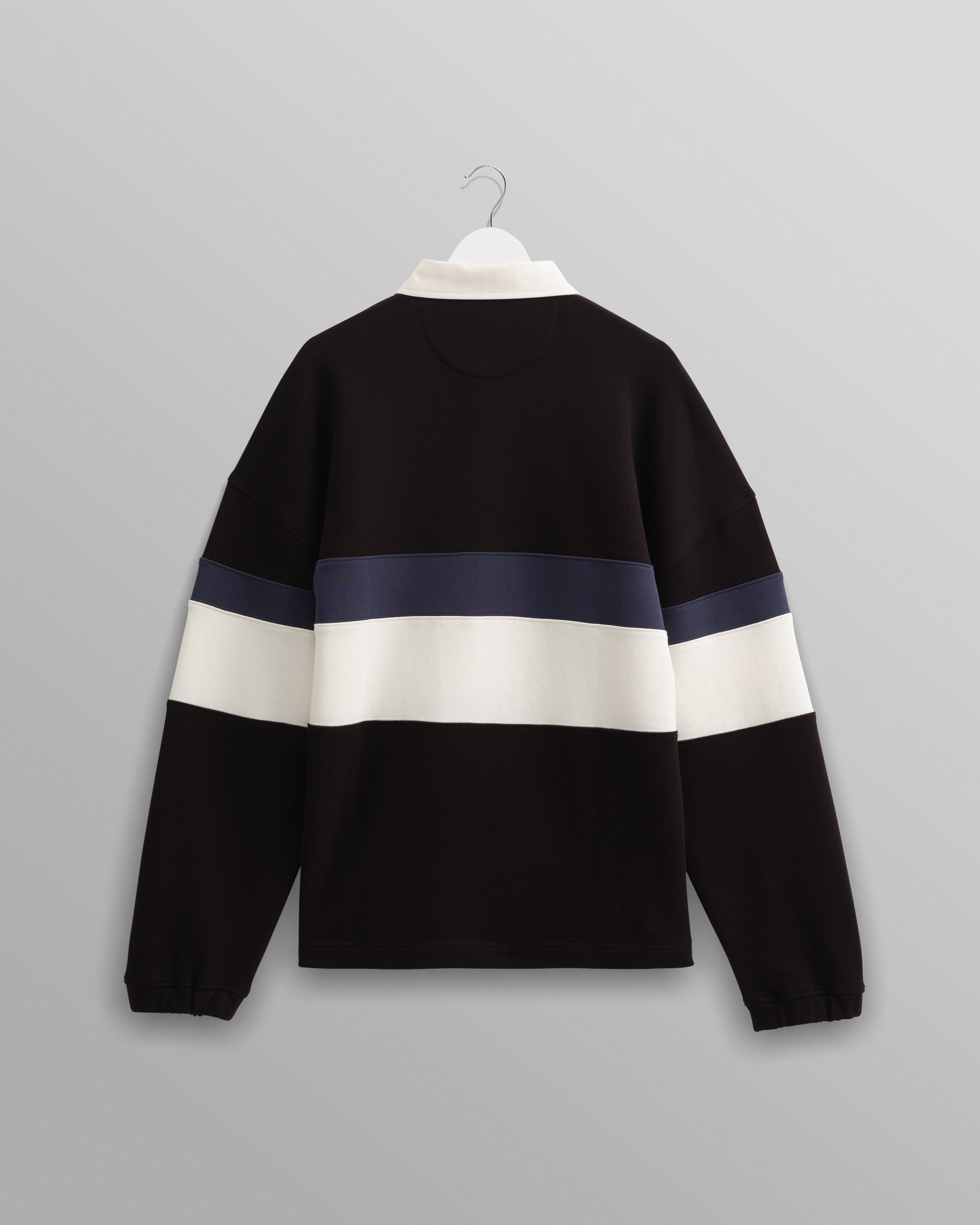 Bow - Black Striped Organic Cotton Rugby Shirt