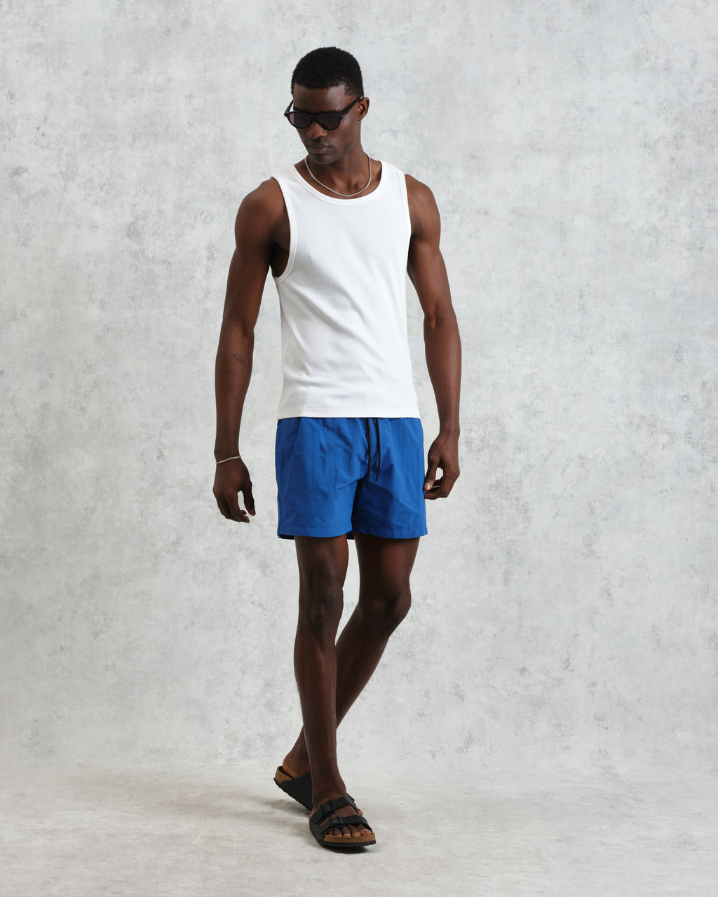 Brockwell - Bright Blue Logo Swim Shorts