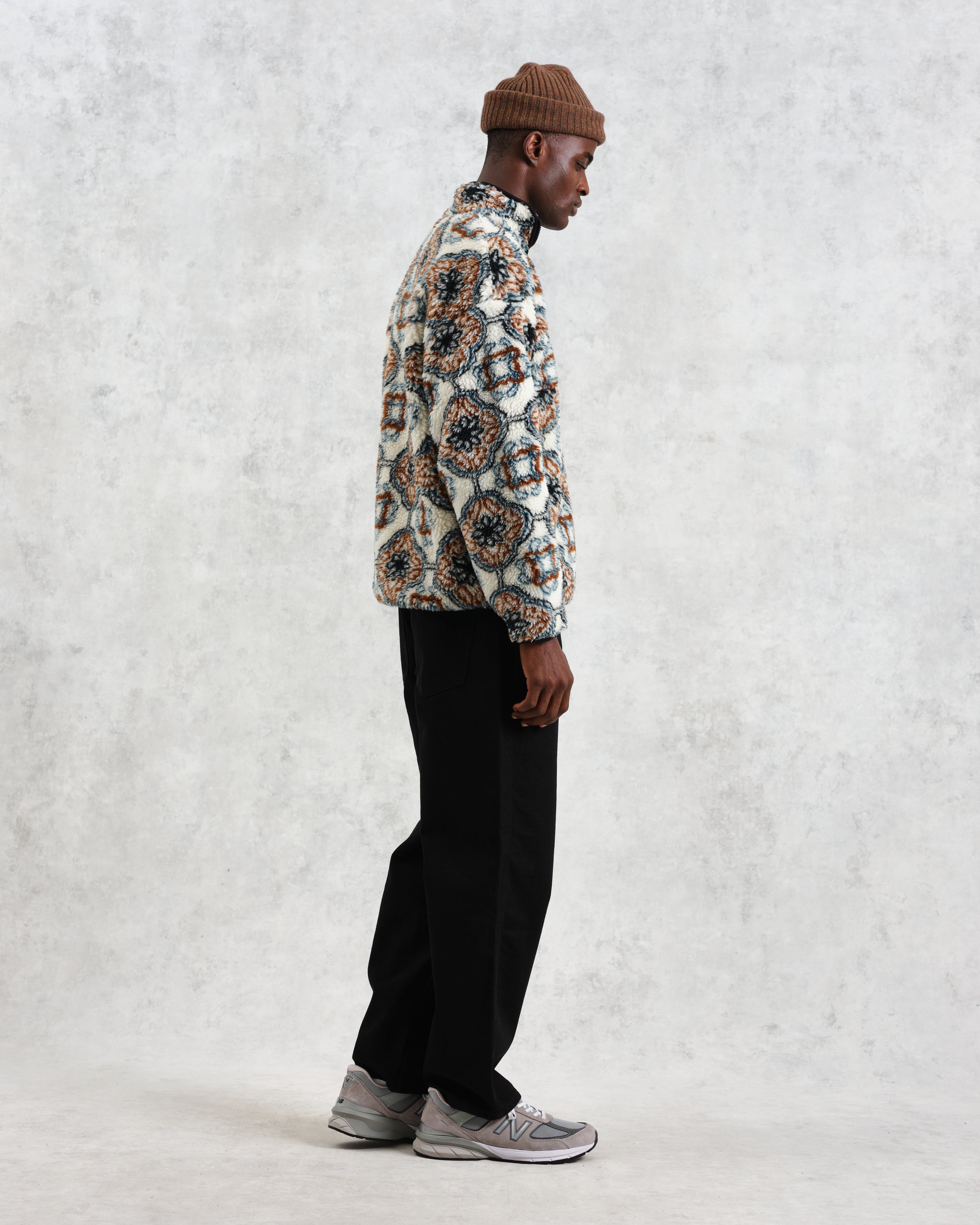 Camley - Ecru Tile Print Fleece