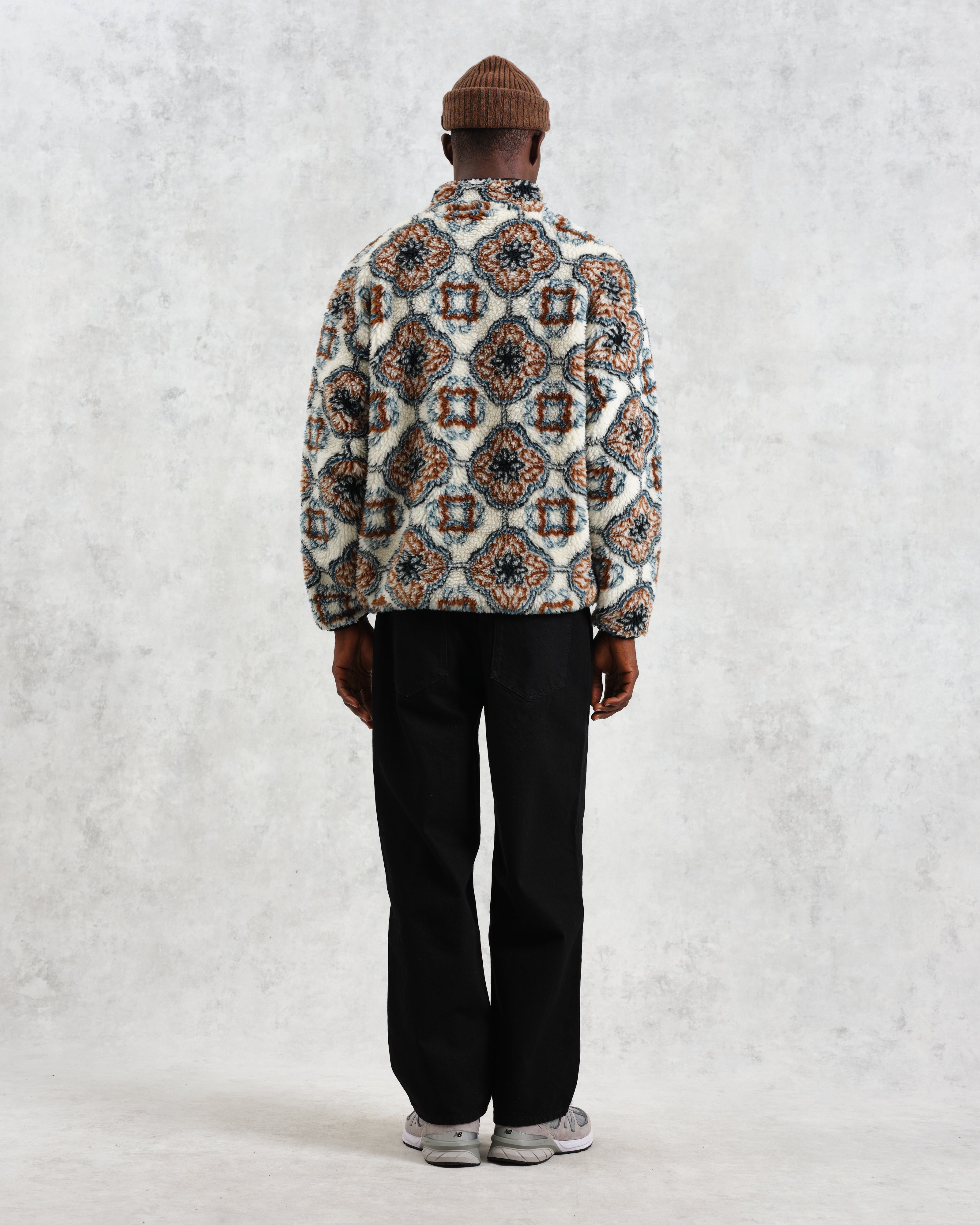 Camley - Ecru Tile Print Fleece