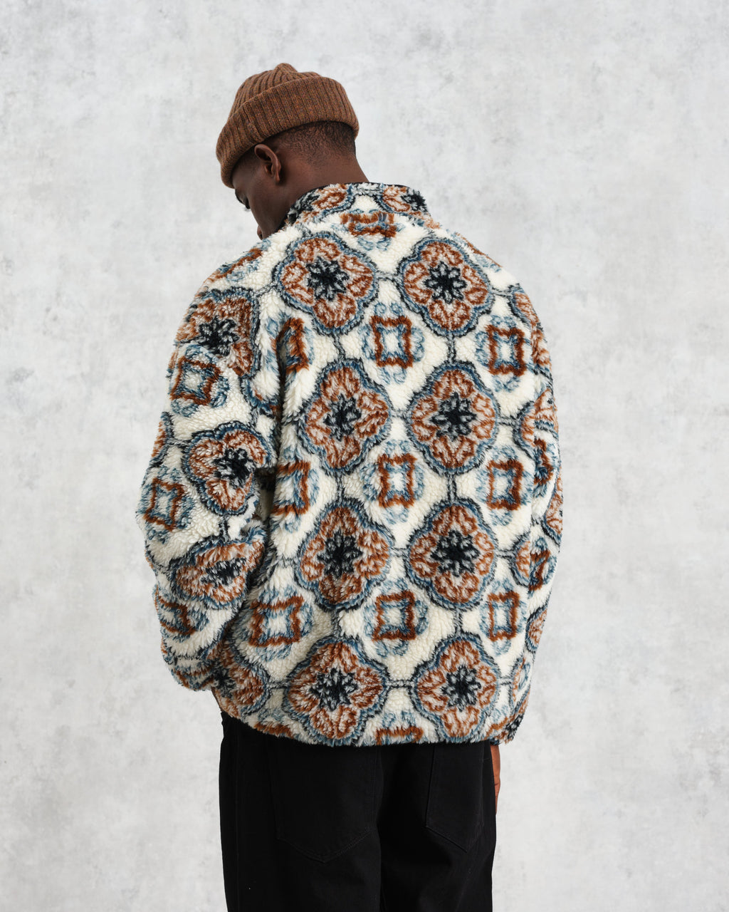 Camley - Ecru Tile Print Fleece