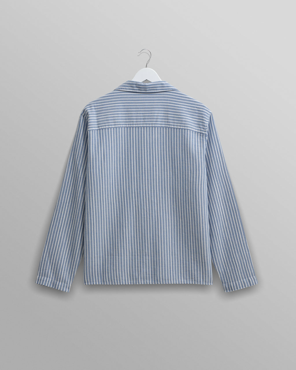 Corey - Blue And White Twisted Stripe Cotton Shirt