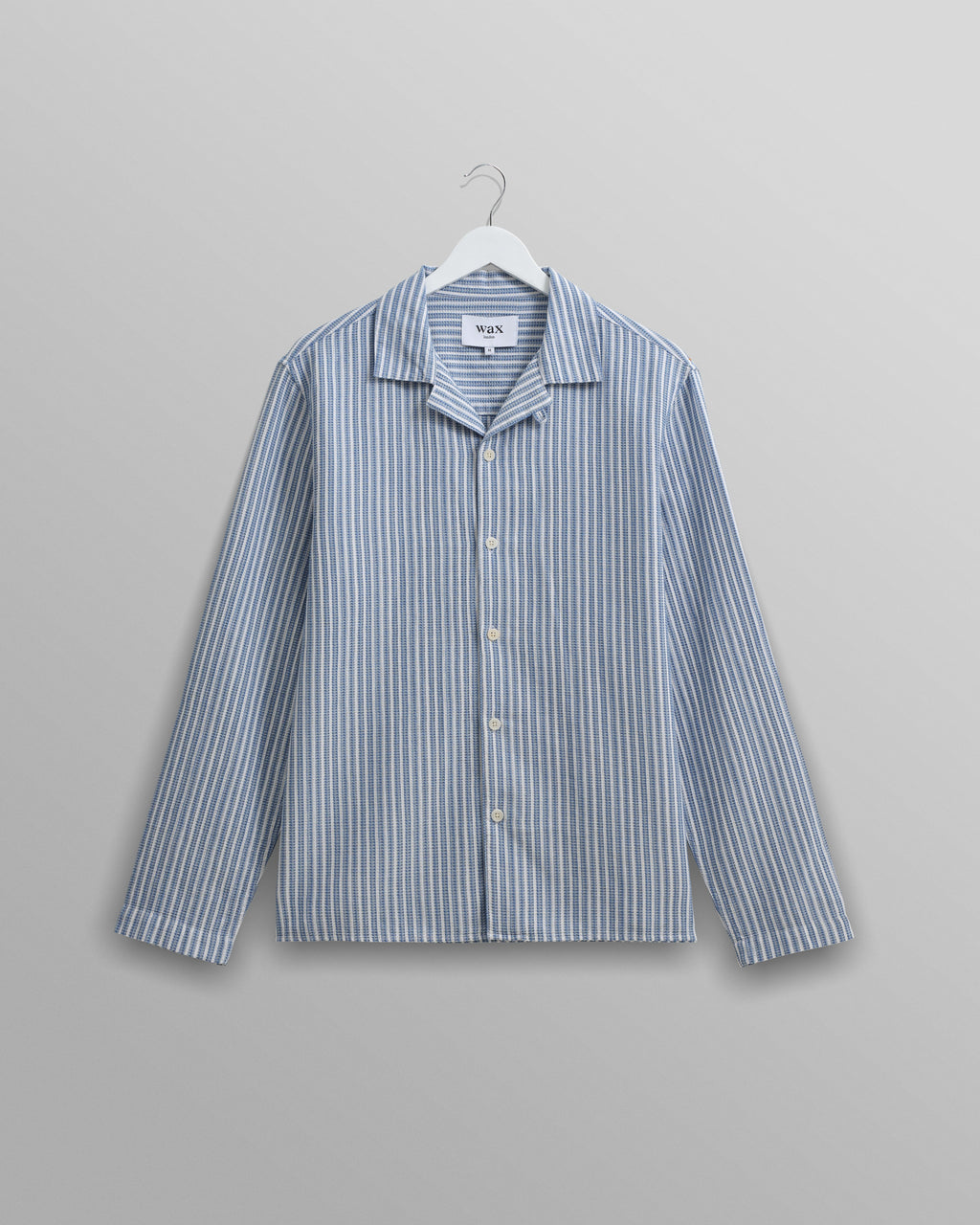Corey - Blue And White Twisted Stripe Cotton Shirt