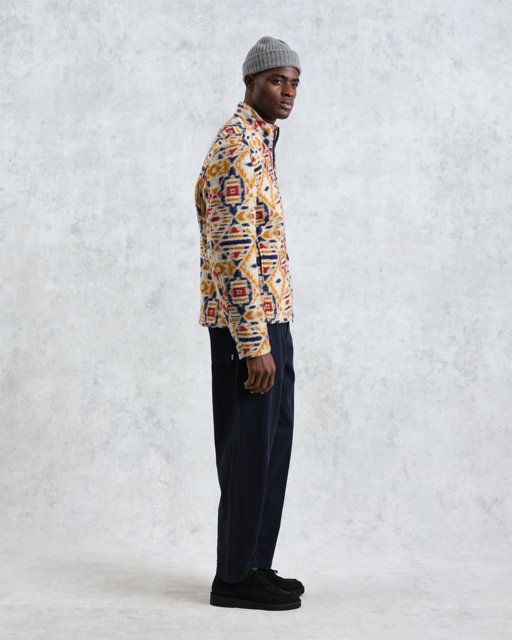 Cozi - Multicolour Geometric Fleece Jacket
