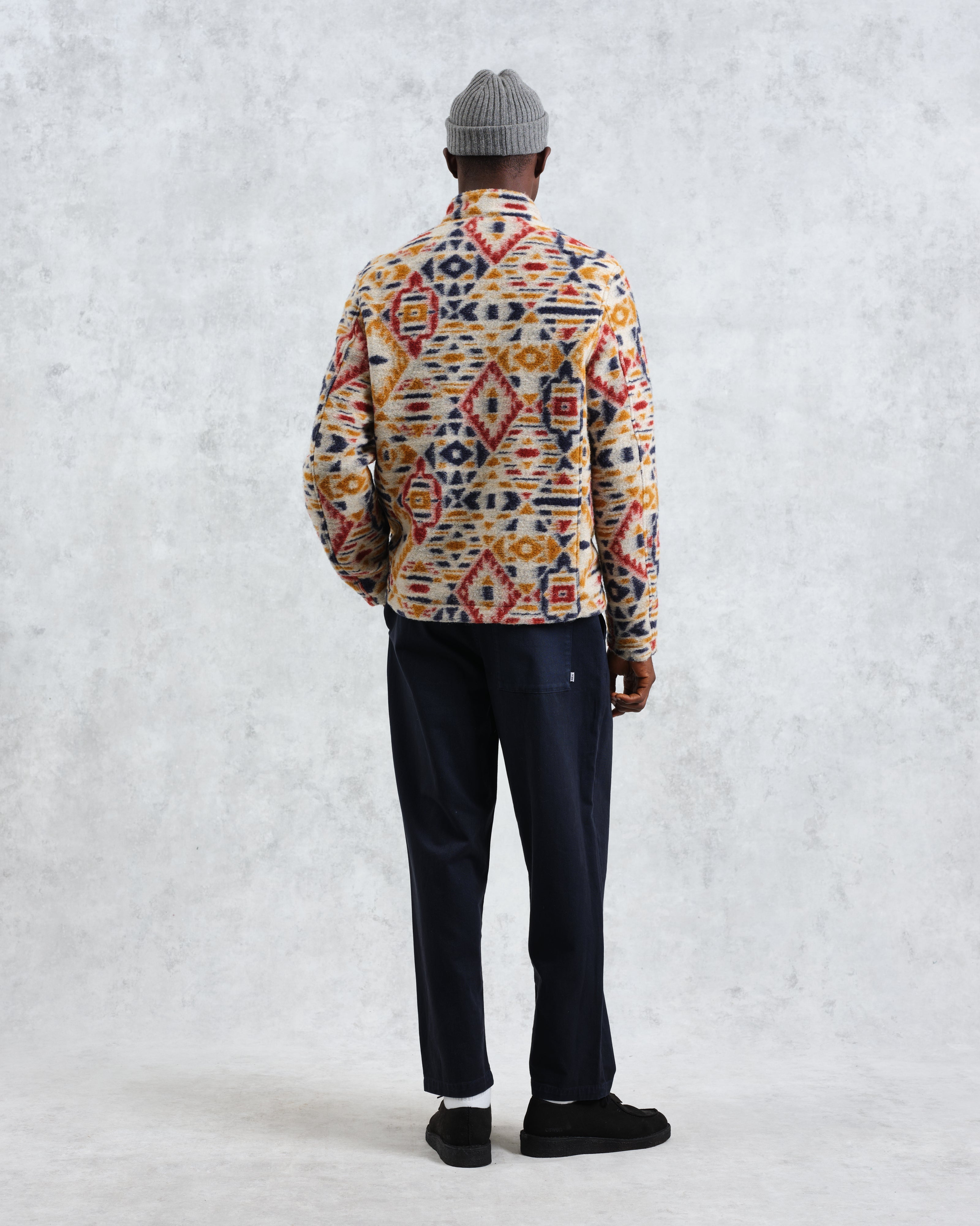Cozi - Multicolour Geometric Fleece Jacket