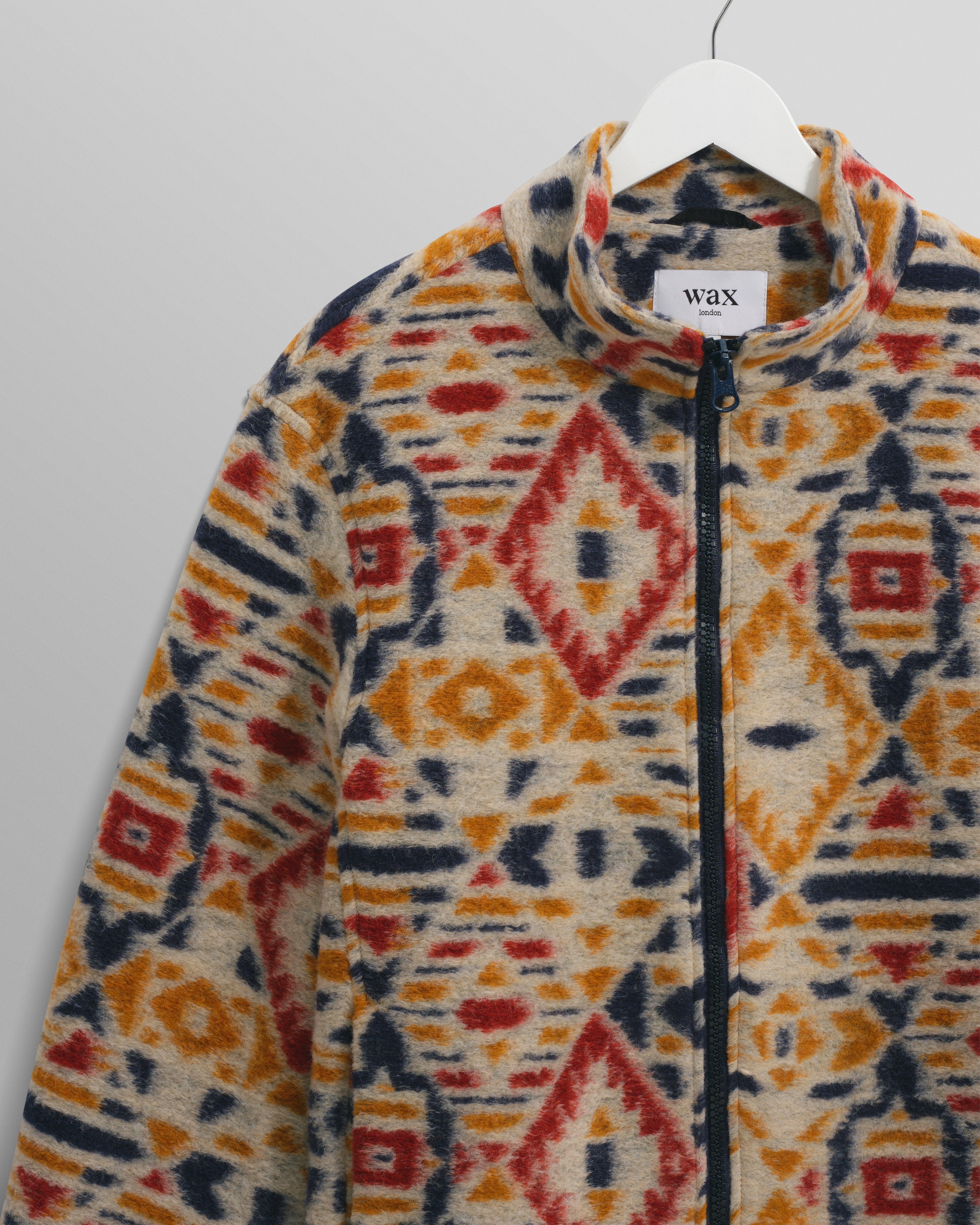 Cozi - Multicolour Geometric Fleece Jacket