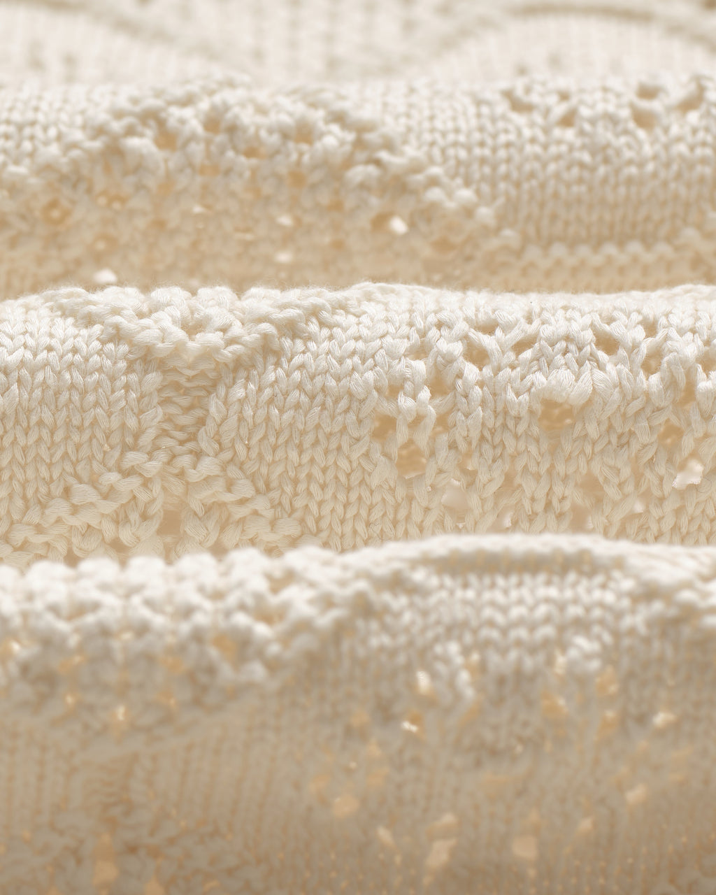 Crosby - Ecru Pointelle Cotton Cardigan