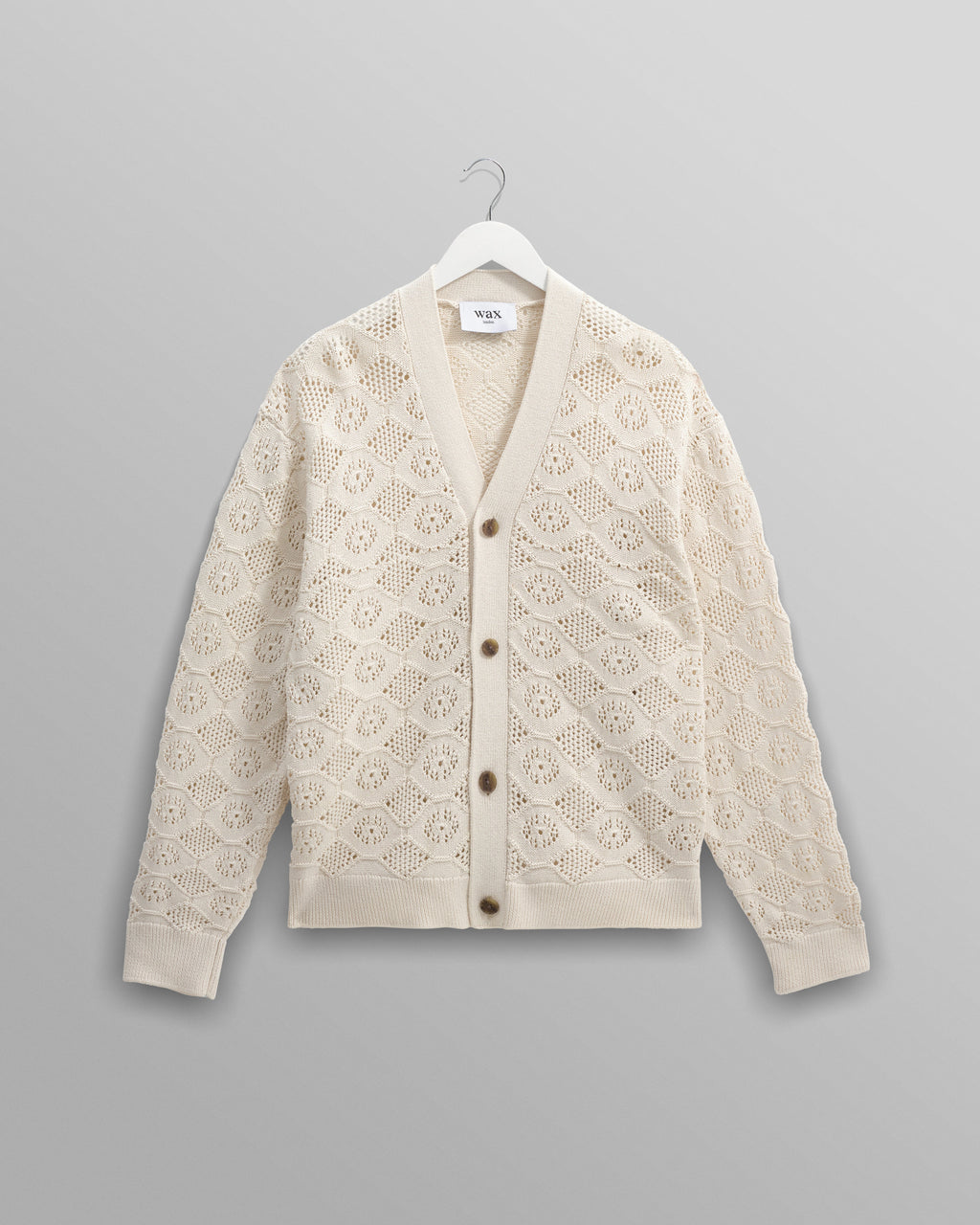 Crosby - Ecru Pointelle Cotton Cardigan