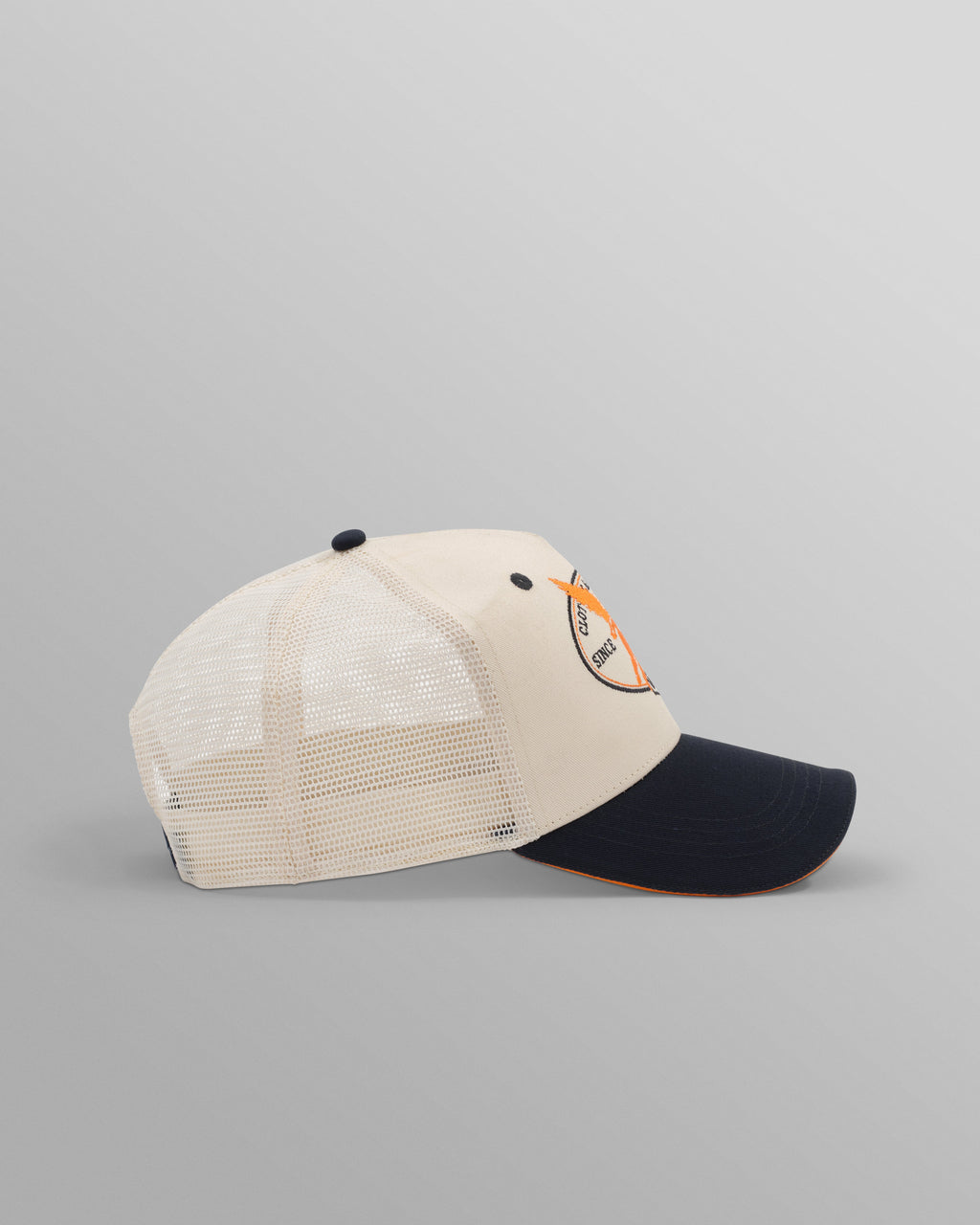 Dale - Ecru And Navy Cherub Trucker Cap