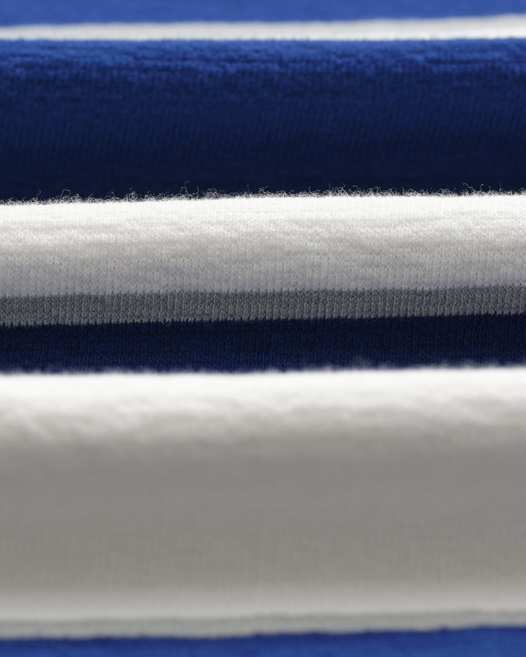 Dean - Blue And Ecru Stripe Textured Organic Cotton T-Shirt