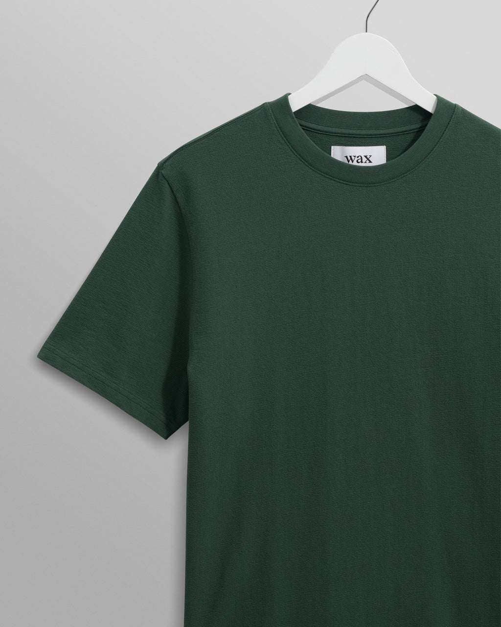 Dean - Dark Green Textured Organic Cotton T-Shirt