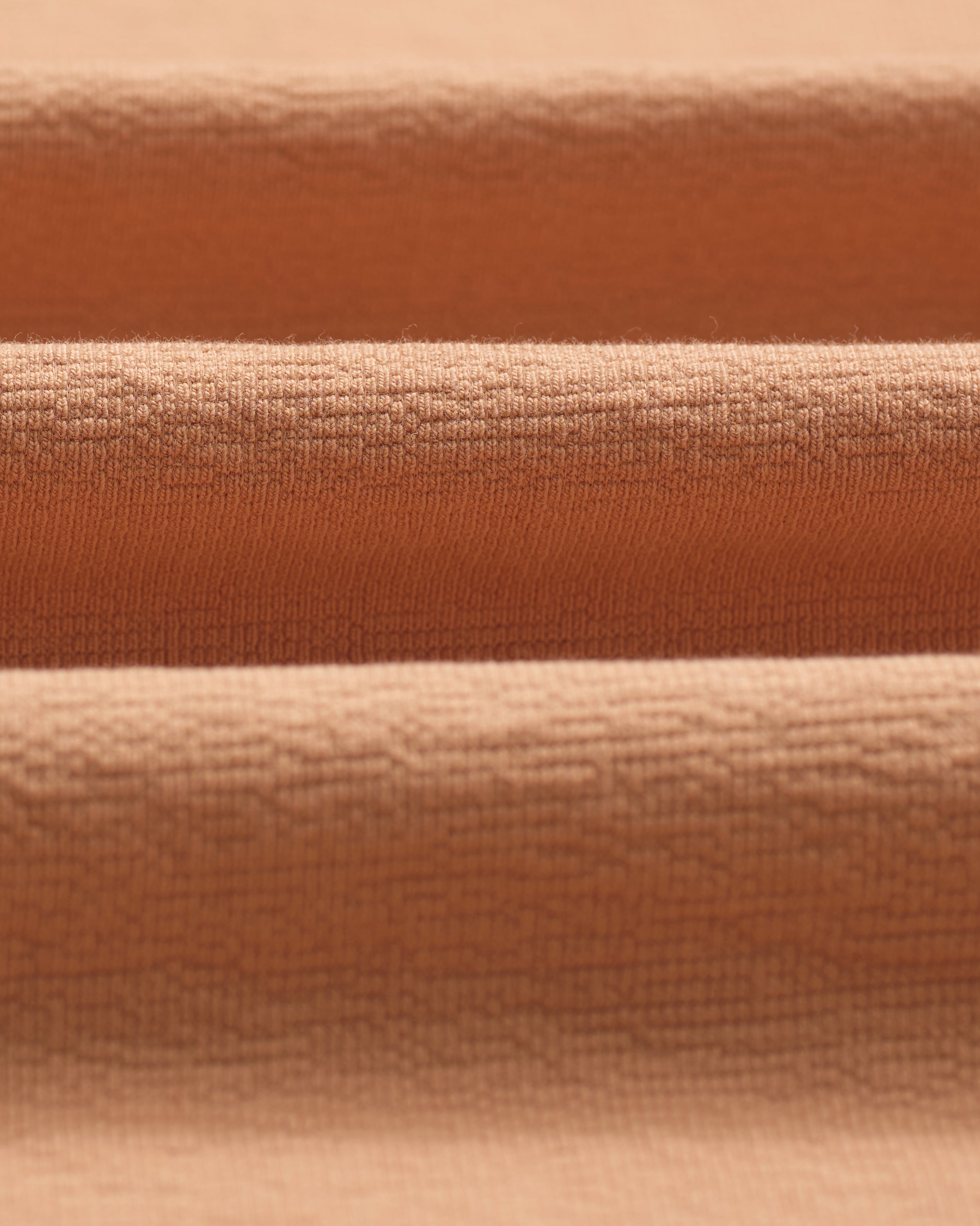 Dean - Dusty Orange Textured Organic Cotton T-Shirt