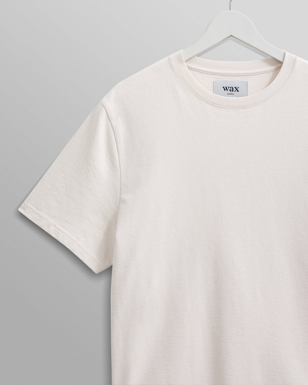 Dean - Ecru Textured Organic Cotton T-Shirt
