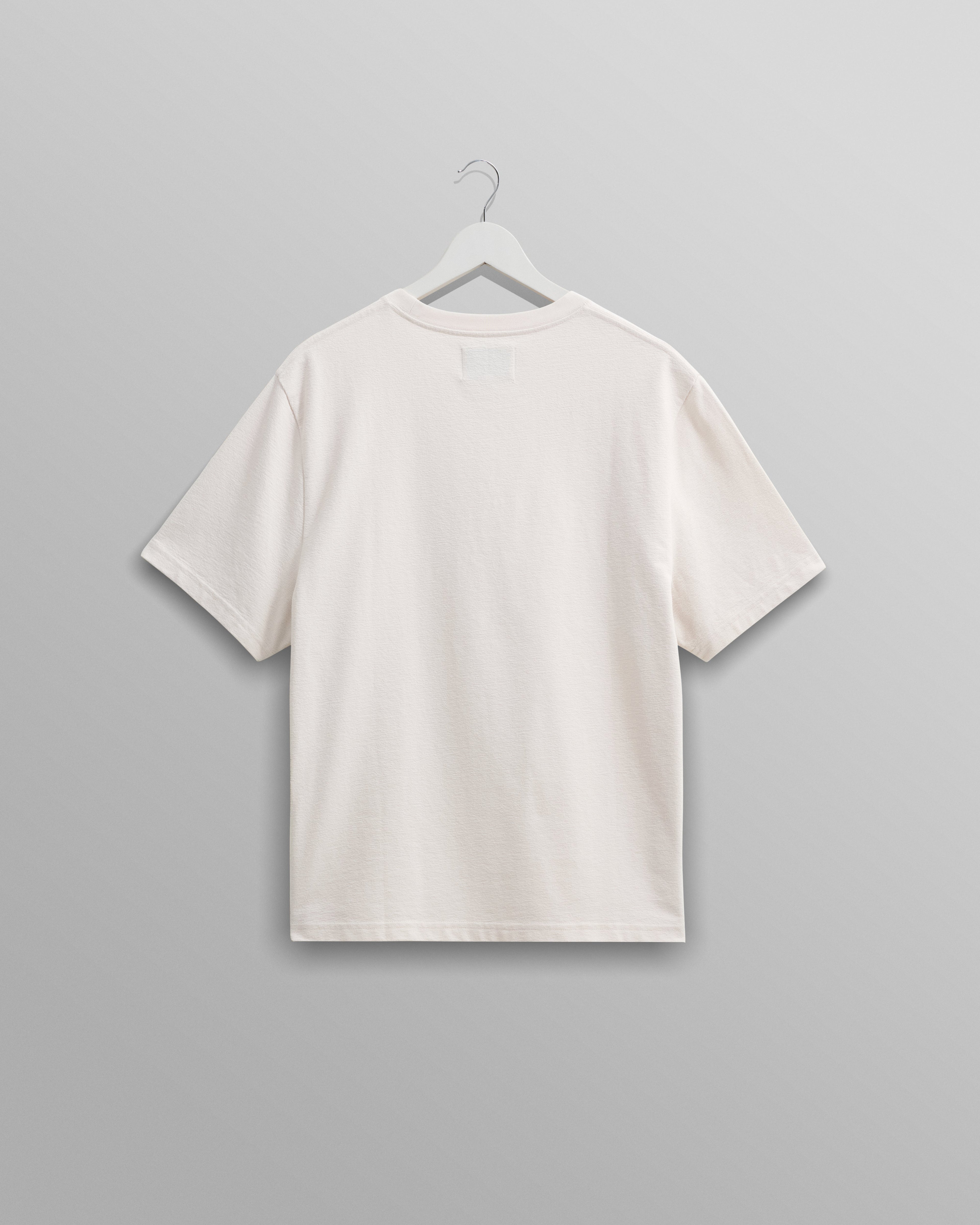 Dean - Ecru Textured Organic Cotton T-Shirt