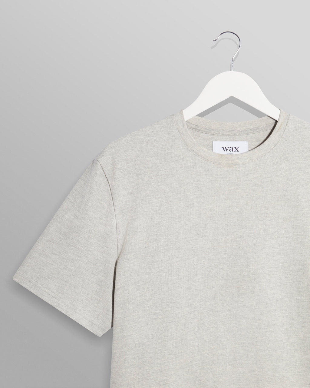 Dean - Grey Marl Textured Organic Cotton T-Shirt