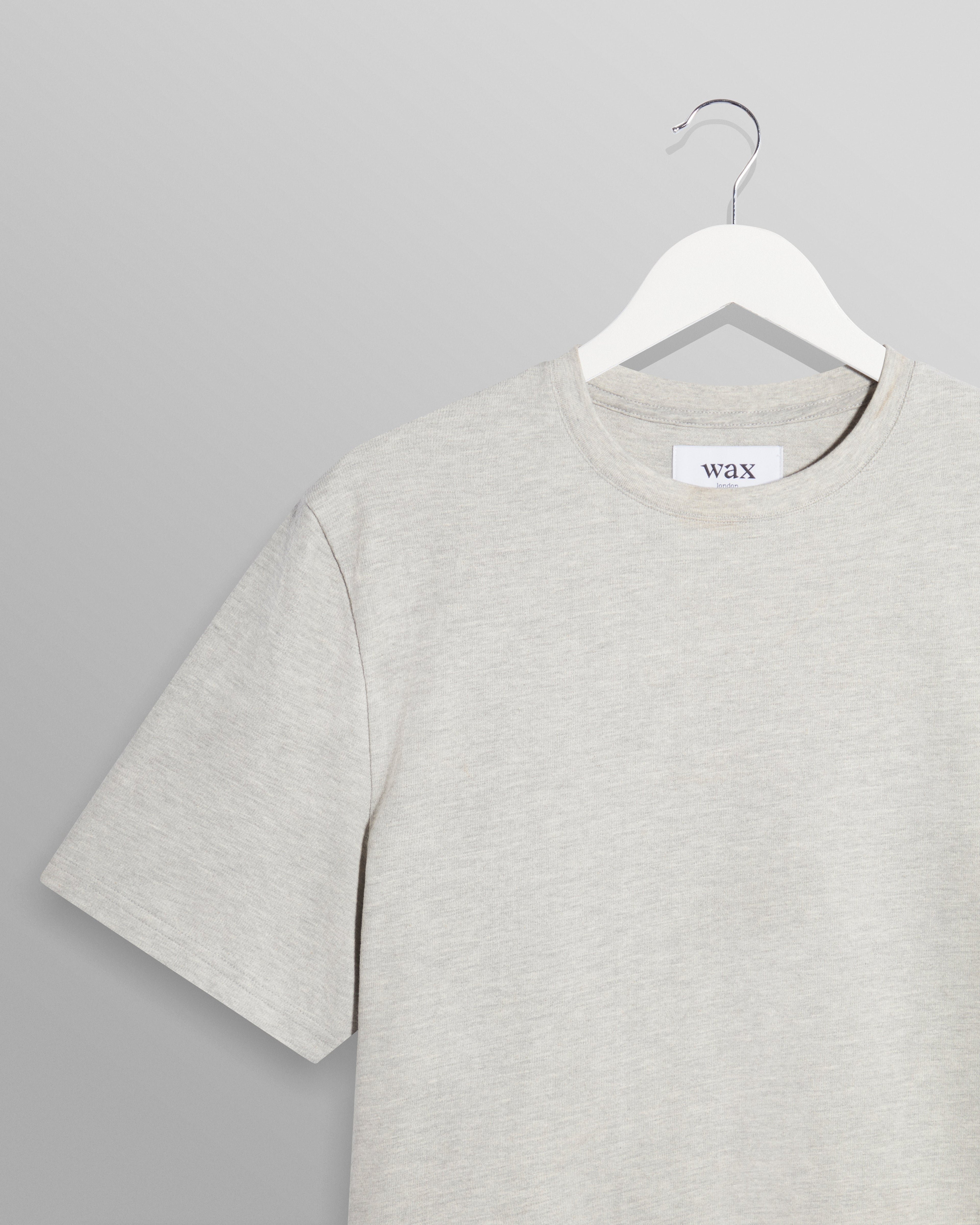 Dean - Grey Marl Textured Organic Cotton T-Shirt