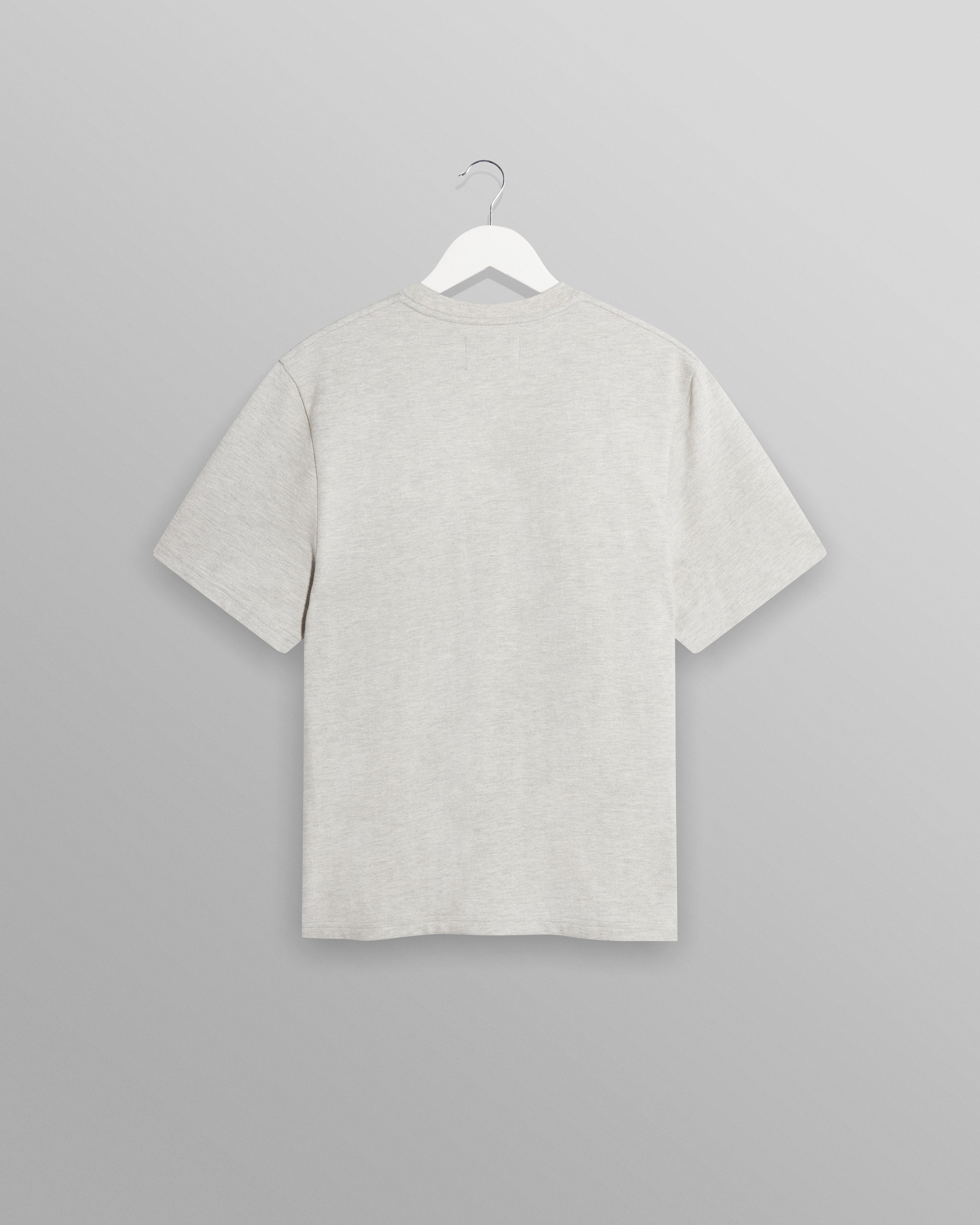 Dean - Grey Marl Textured Organic Cotton T-Shirt