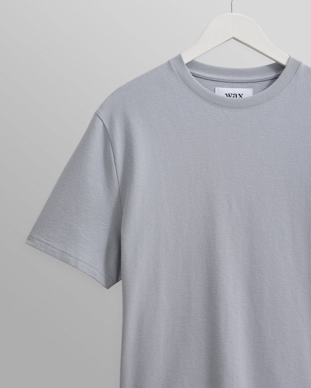 Dean - Pale Blue Textured Organic Cotton T-Shirt