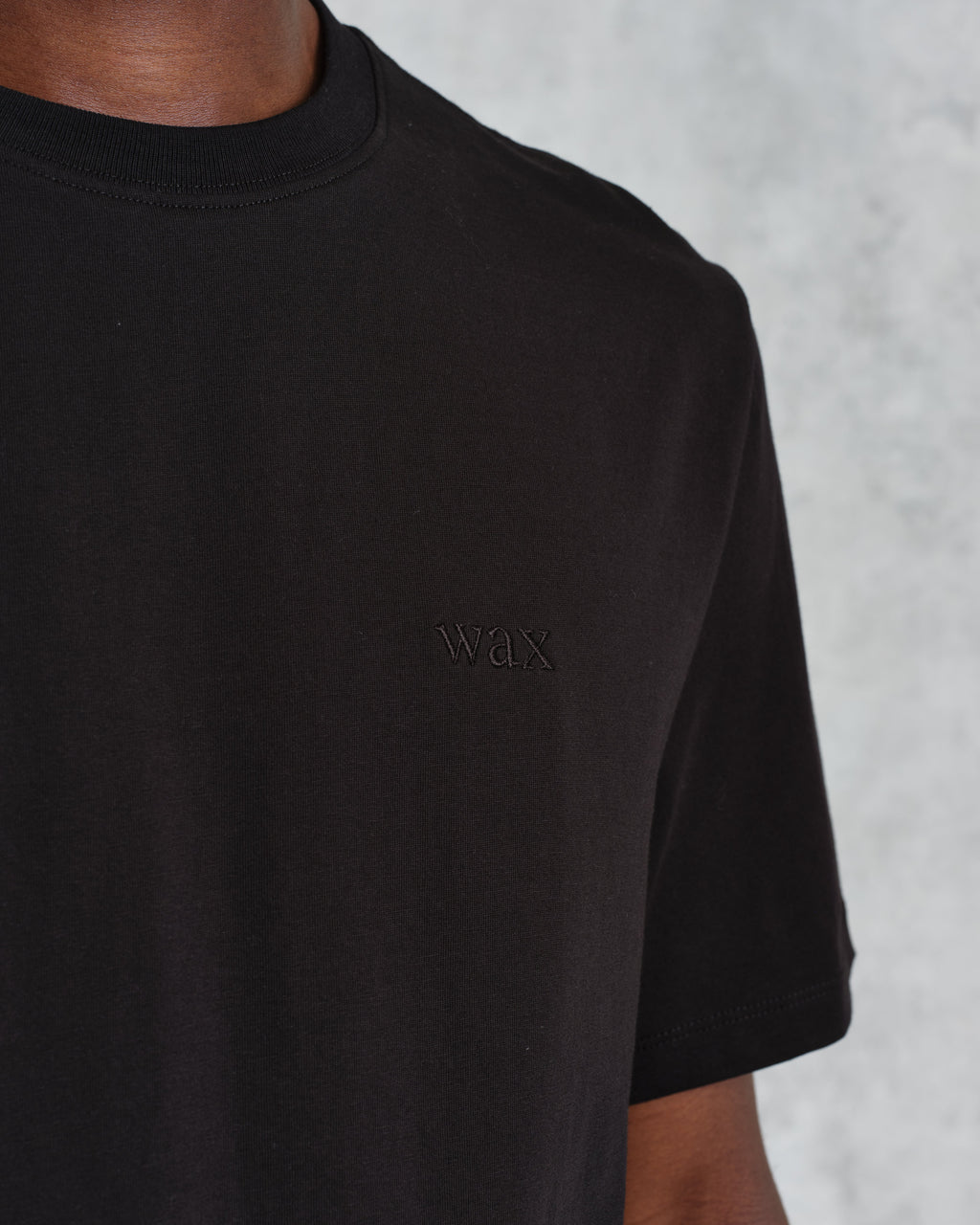 Dean - Black Embroidered Logo Organic Cotton T-Shirt