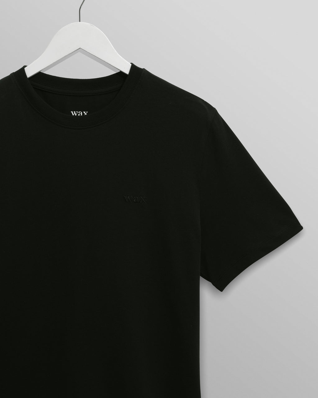 Dean - Black Embroidered Logo Organic Cotton T-Shirt