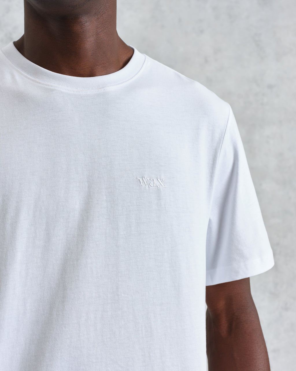 Dean - White Embroidered Logo Organic Cotton T-Shirt