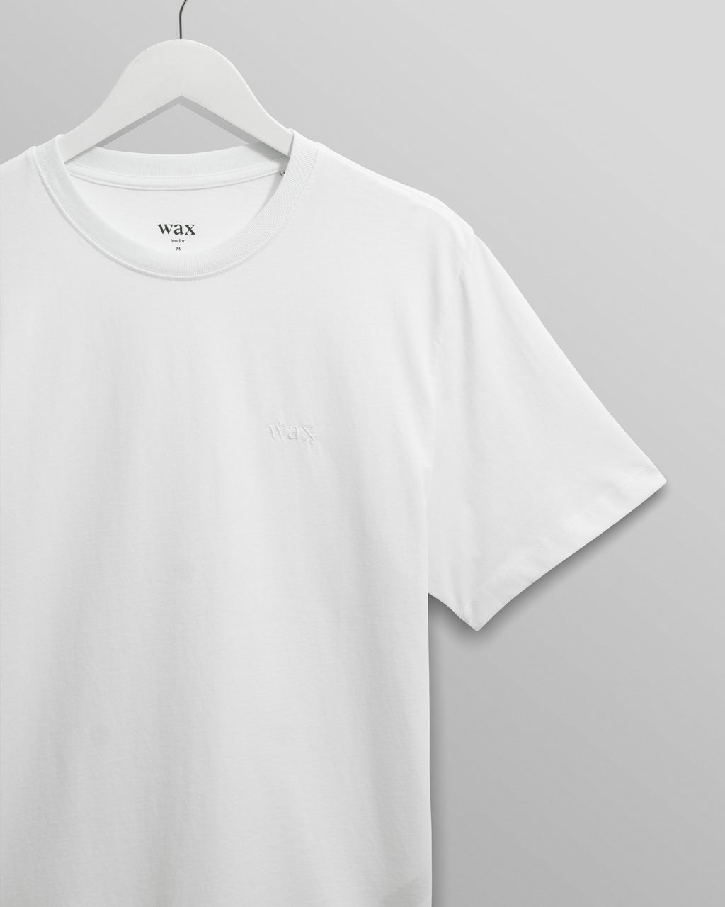 Dean - White Embroidered Logo Organic Cotton T-Shirt