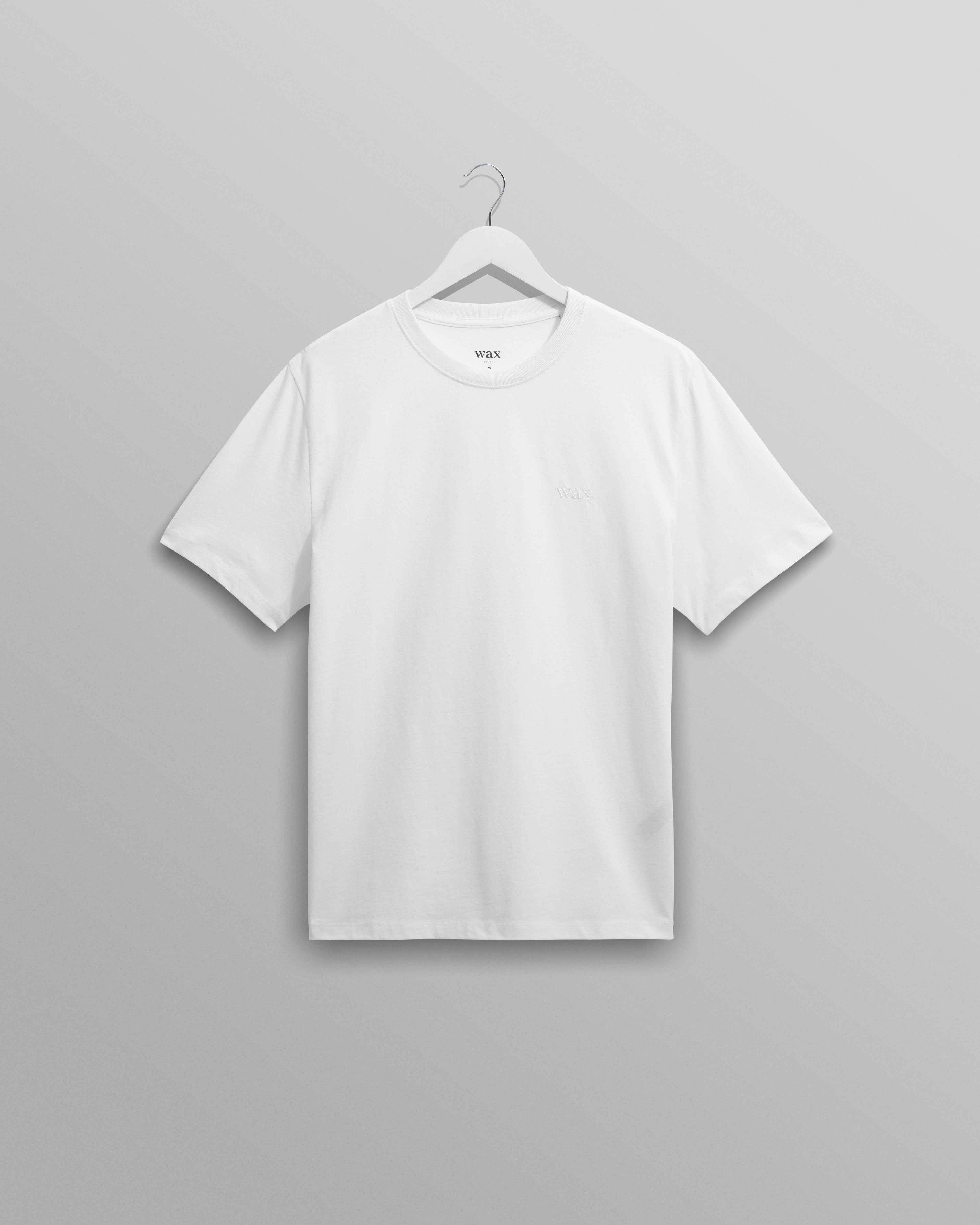 Dean - White Embroidered Logo Organic Cotton T-Shirt
