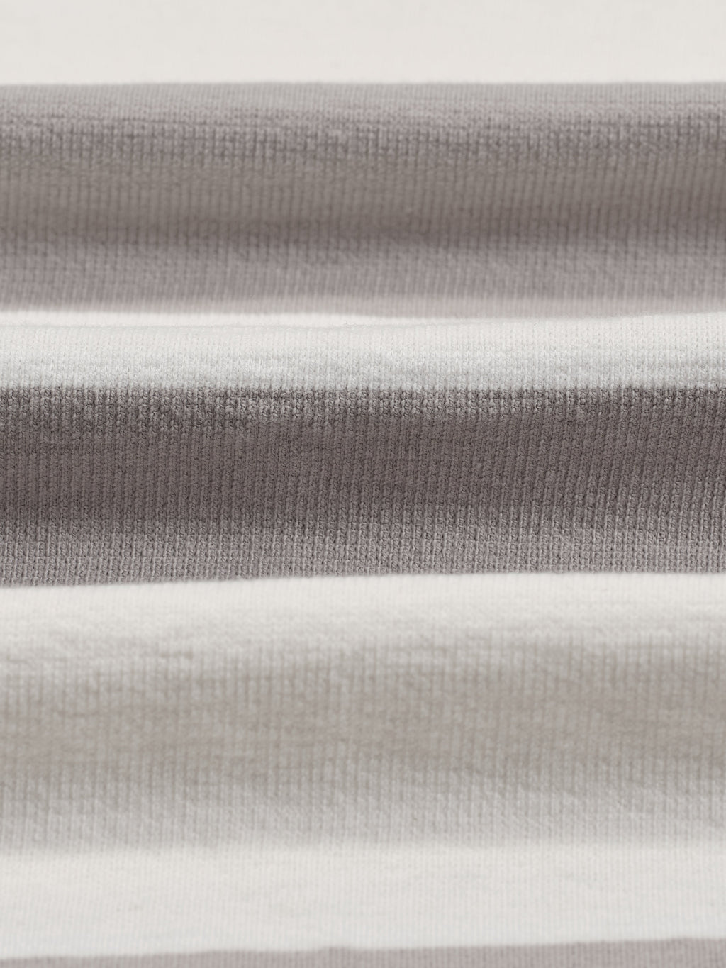Dean - Taupe Grey And Ecru Stripe Textured Organic Cotton T-Shirt