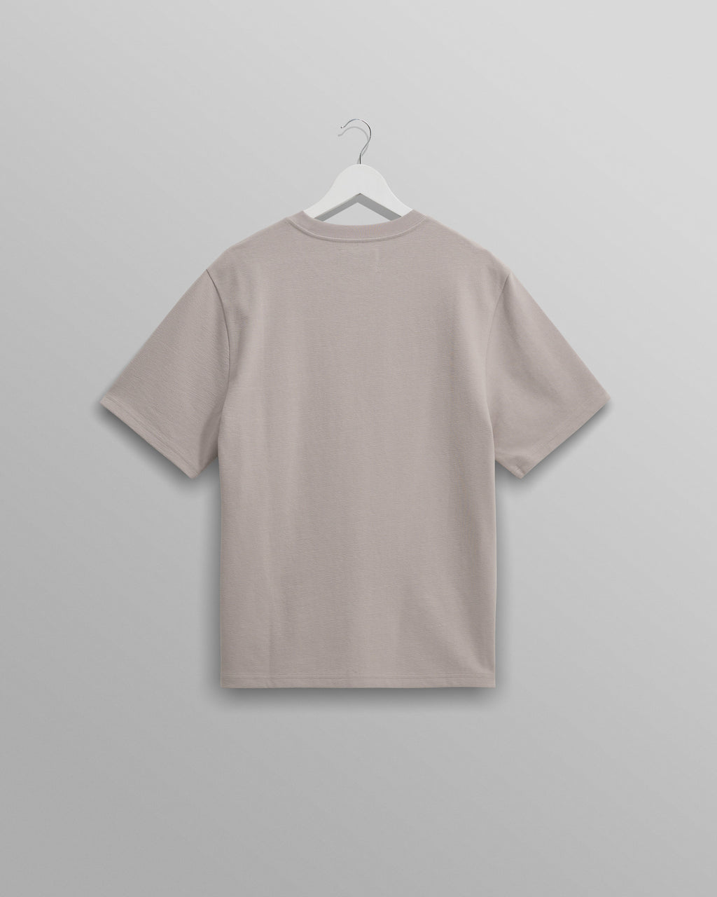 Dean - Taupe Grey Textured Organic Cotton T-Shirt