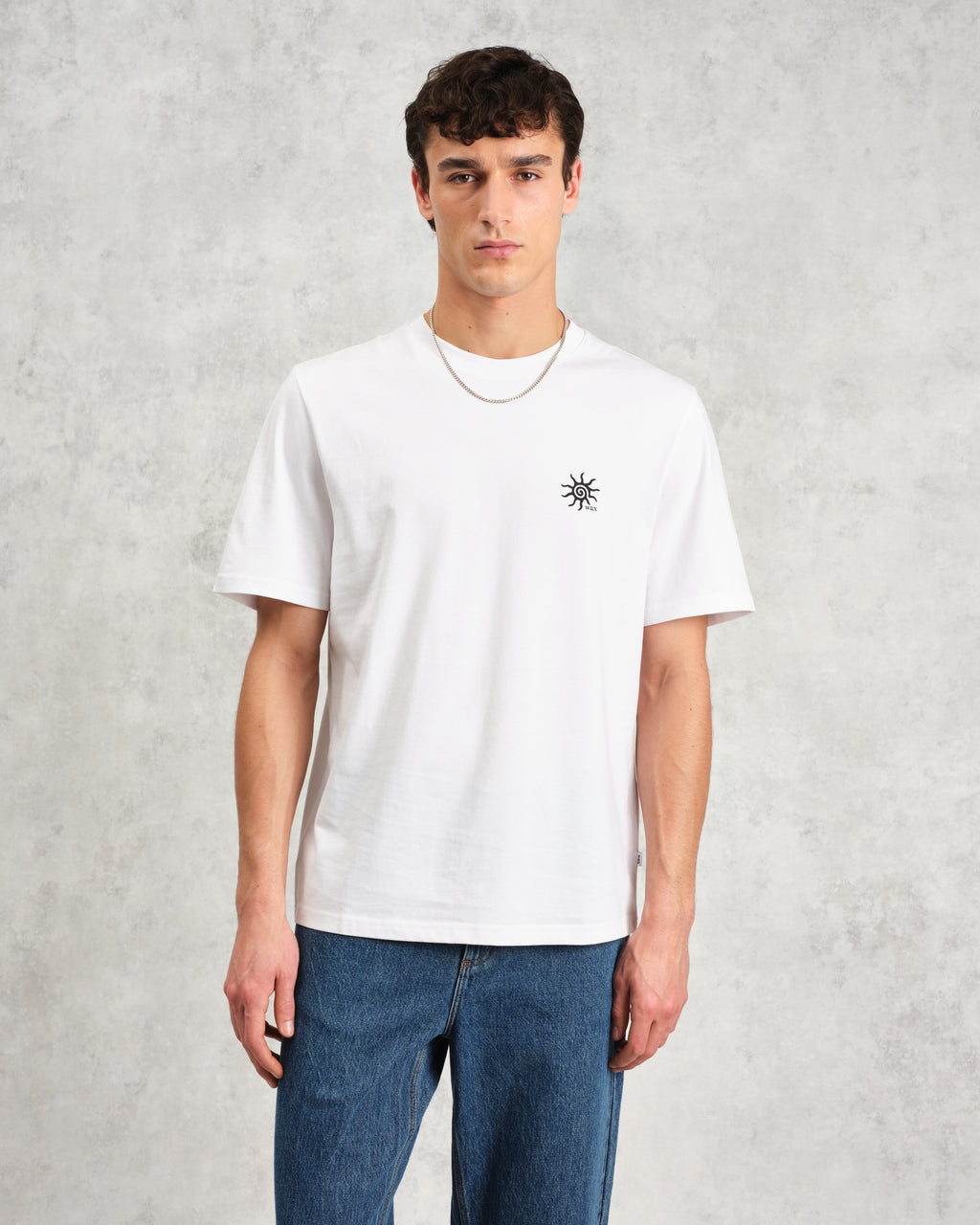 Dean - White London Postcard Graphic Organic Cotton T-Shirt