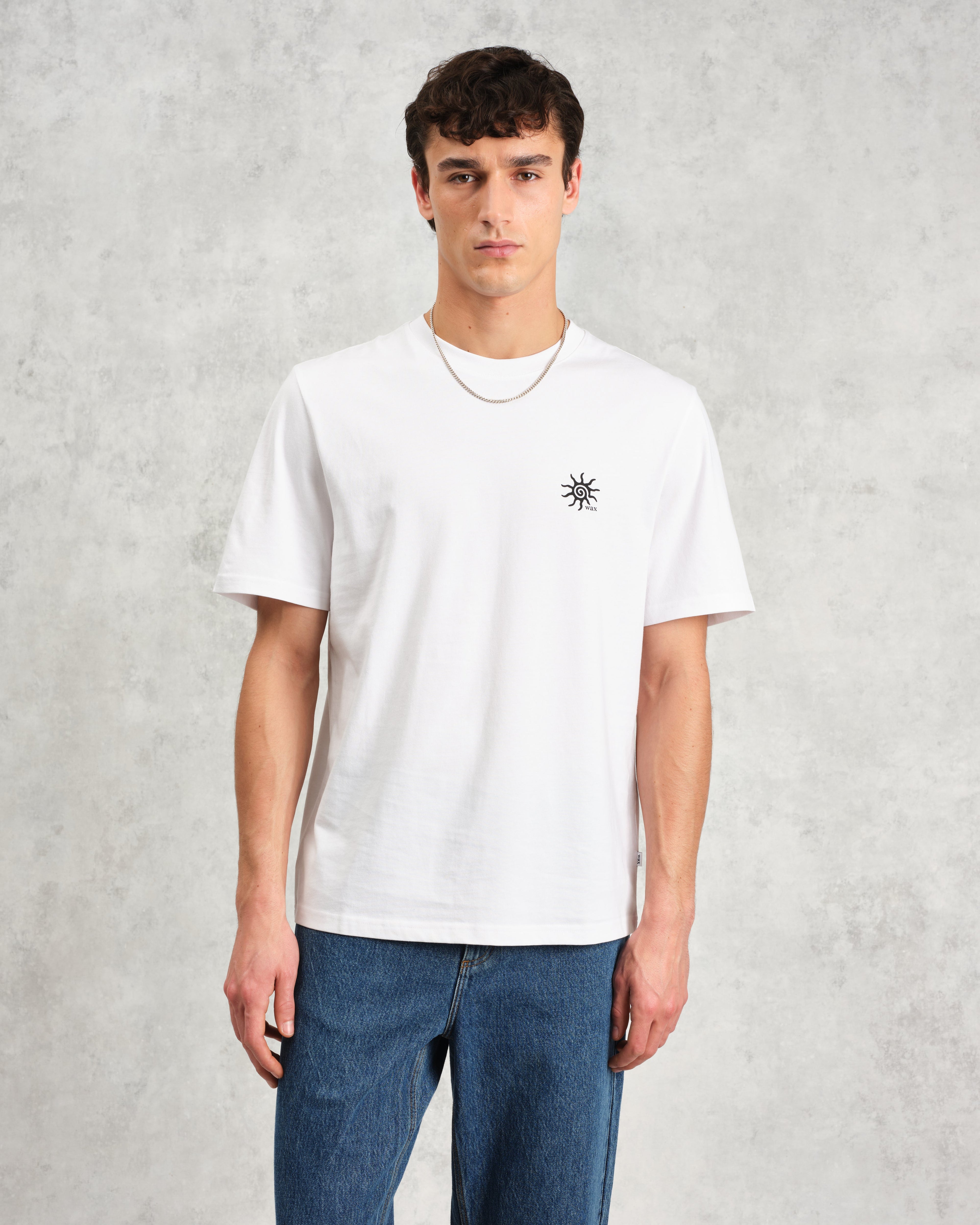 Dean - White London Postcard Graphic Organic Cotton T-Shirt