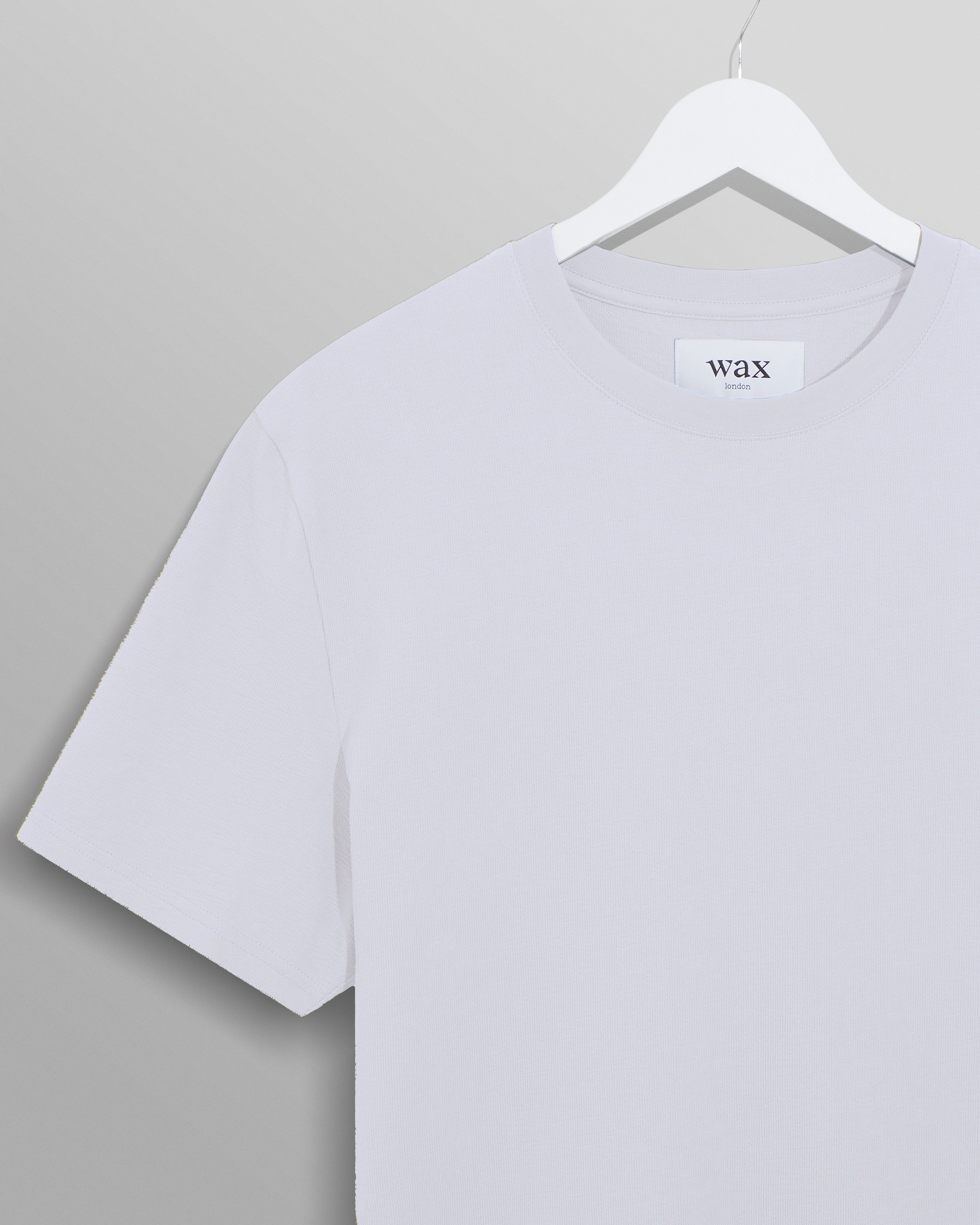 Dean - White Textured Organic Cotton T-Shirt